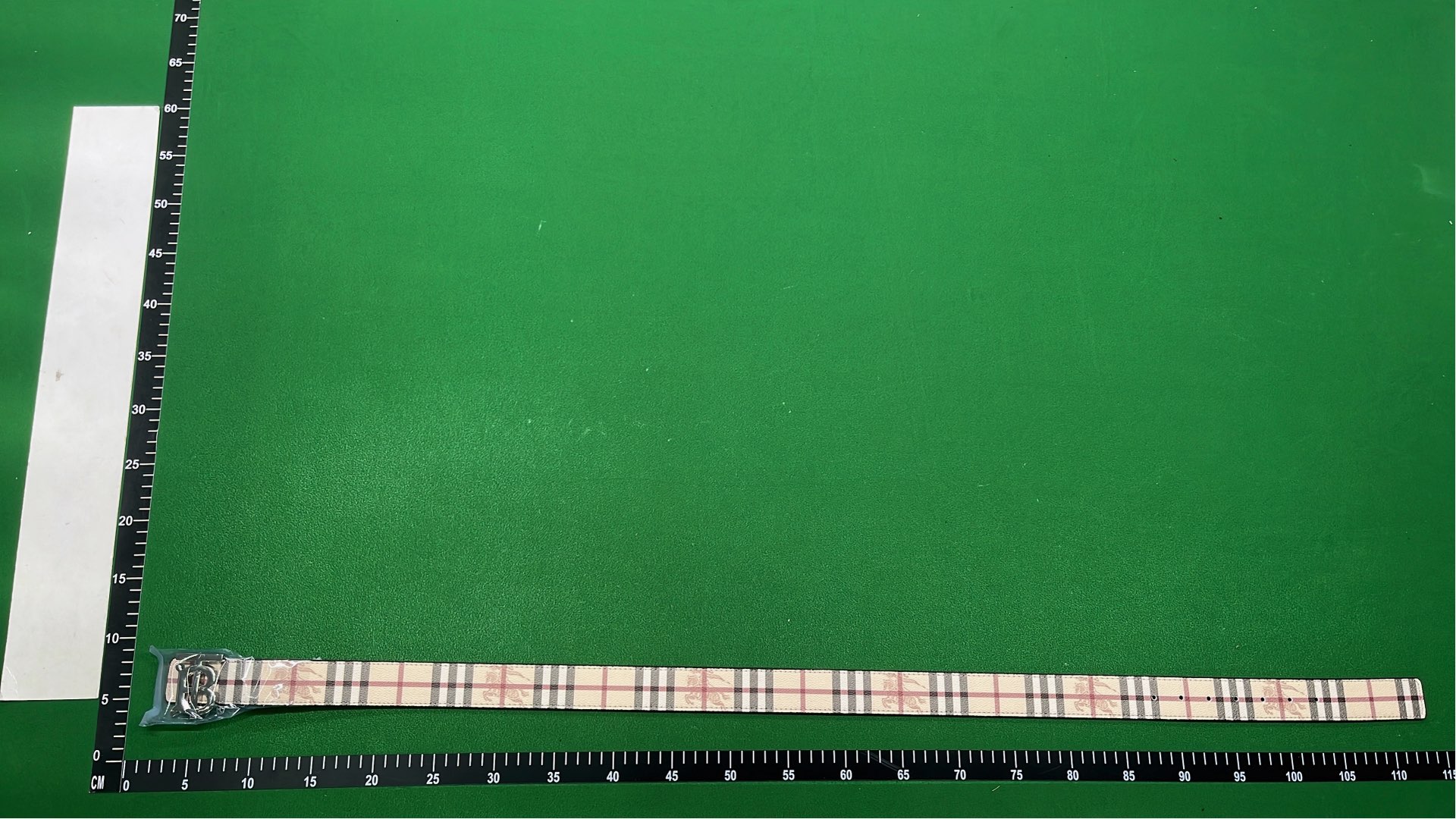 Burberry Monogram Logo Belt in Black Check Pattern