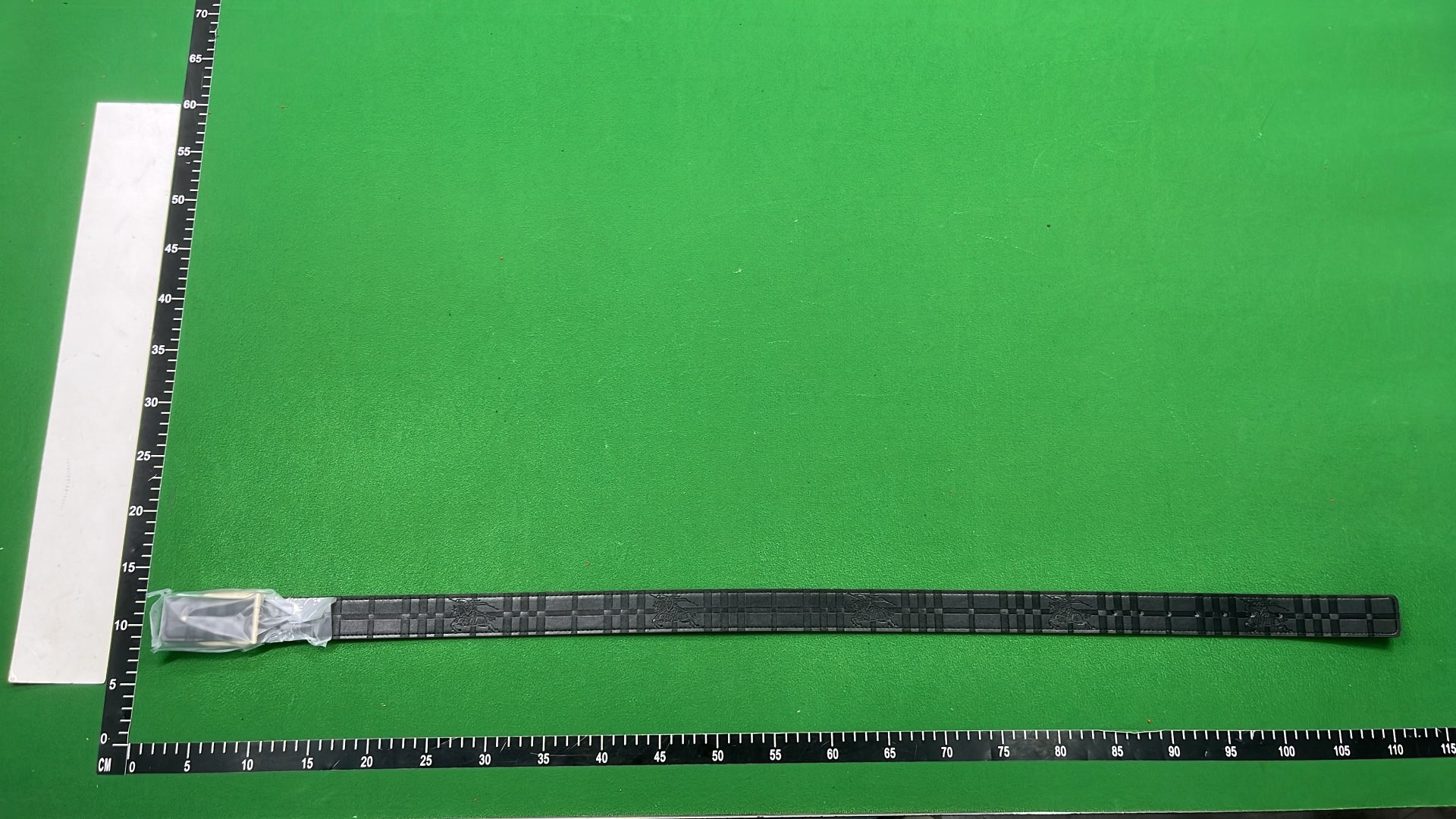 Burberry Monogram Logo Belt in Black Check Pattern
