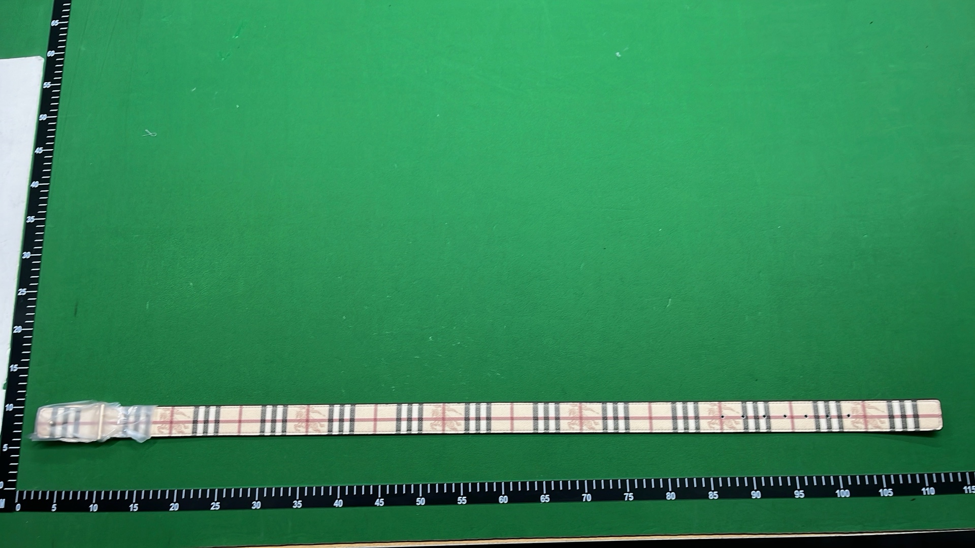 Burberry Monogram Logo Belt in Black Check Pattern