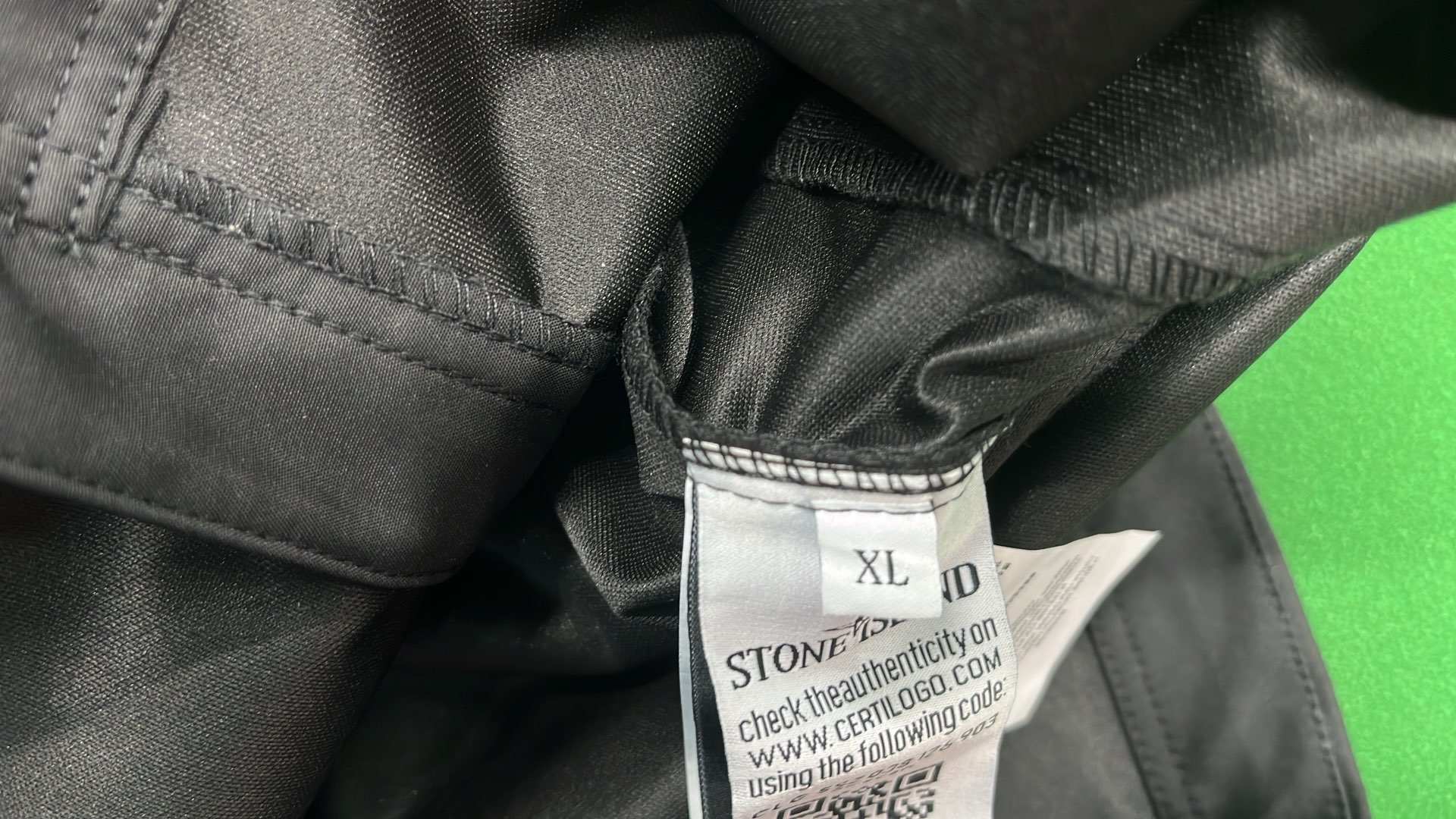 Stone Island Black Hooded Jacket with Compass Logo