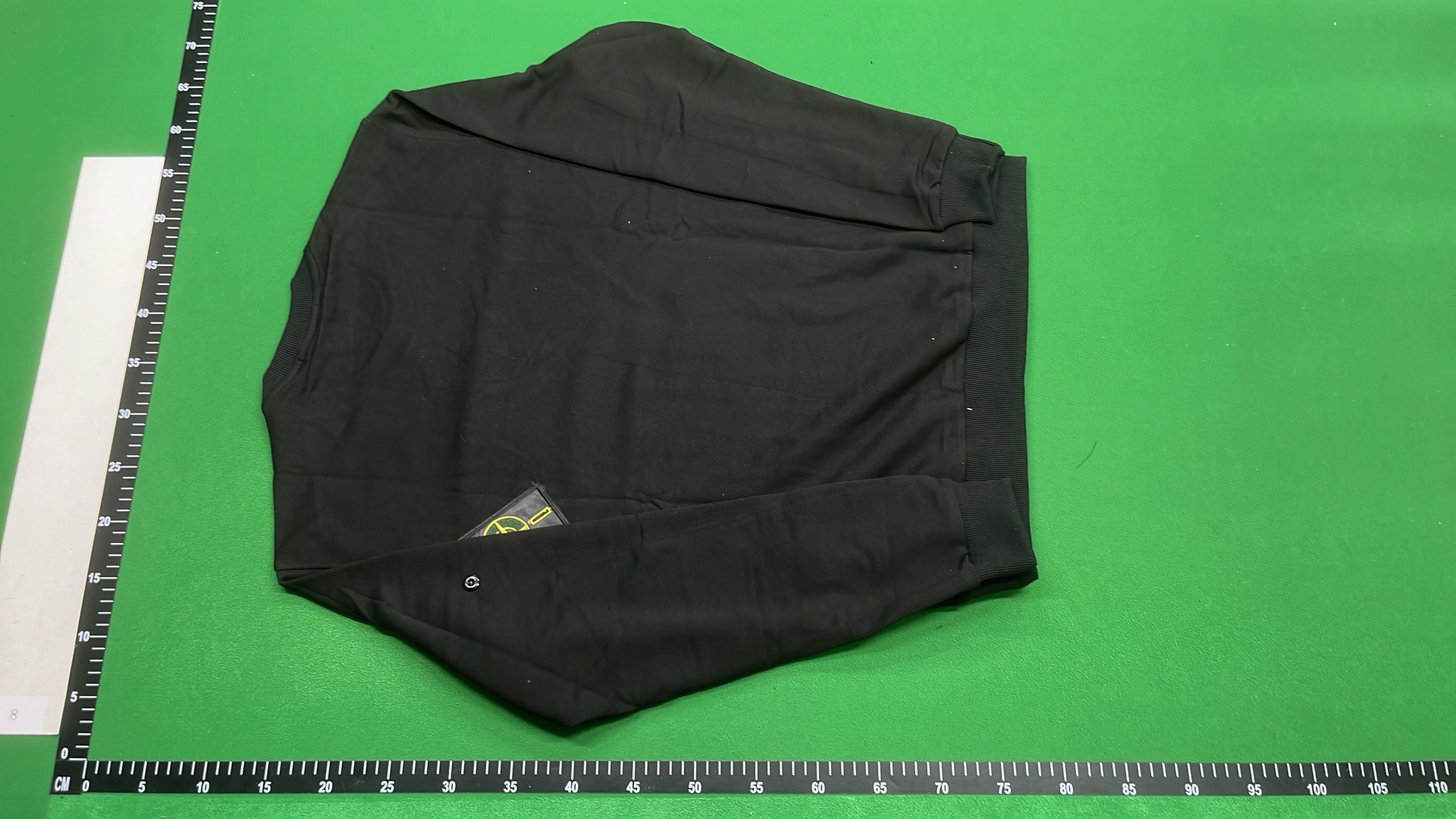 Stone Island Black Hooded Jacket with Logo Patch