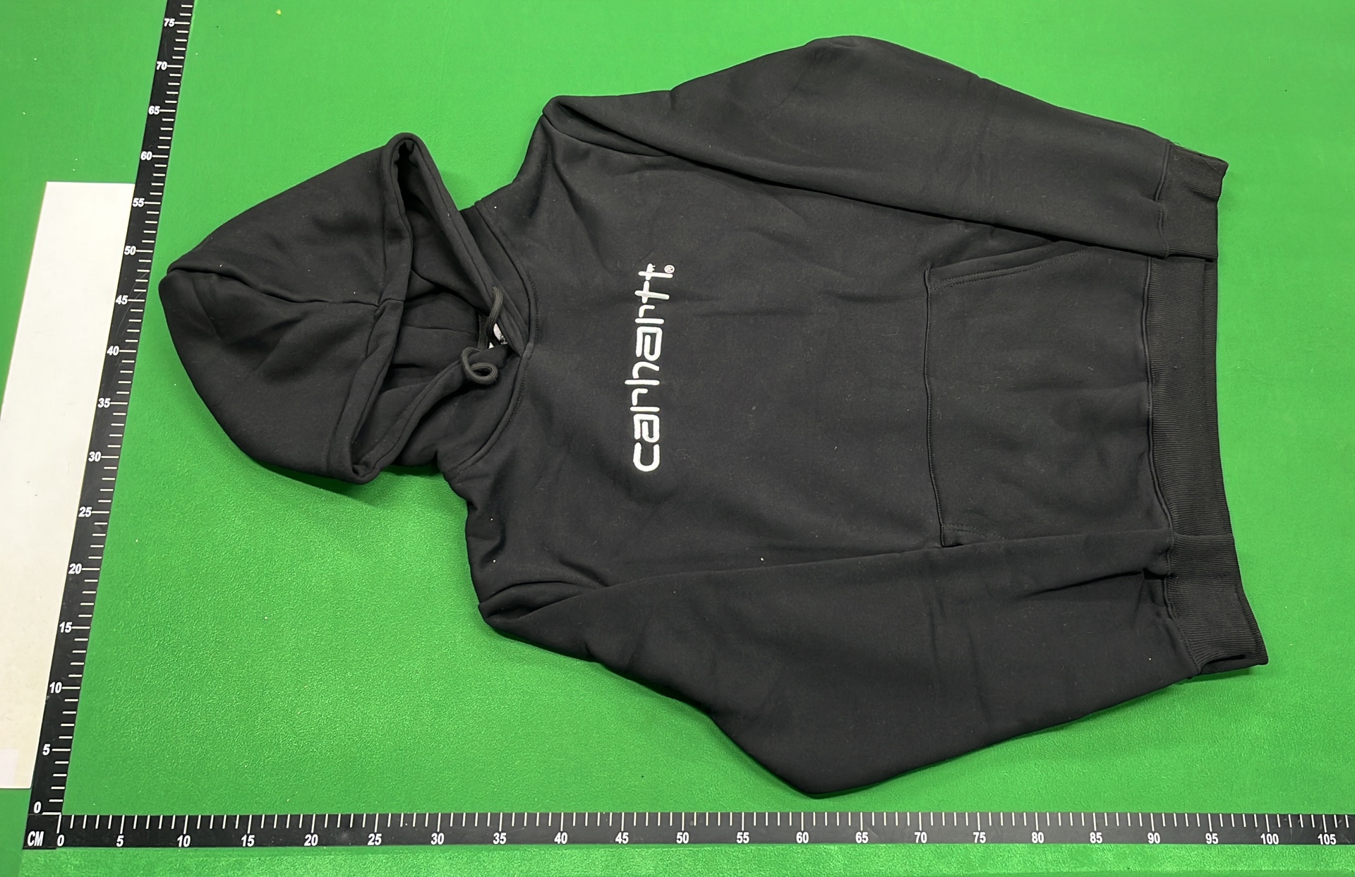 Carhartt Black Hoodie with Logo Print - Men's Oversized Sweatshirt