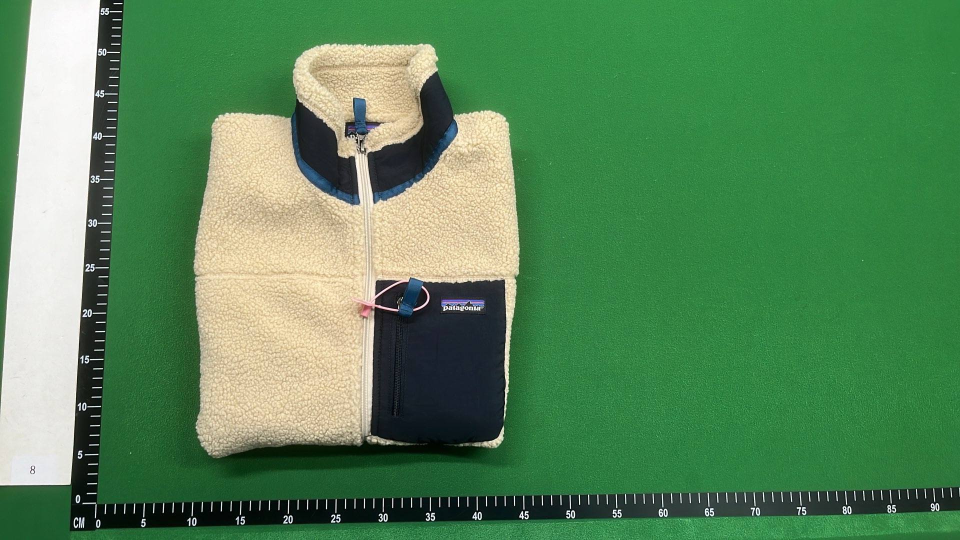 Patagonia Retro-X Fleece Jacket Men's Beige with Orange Pocket