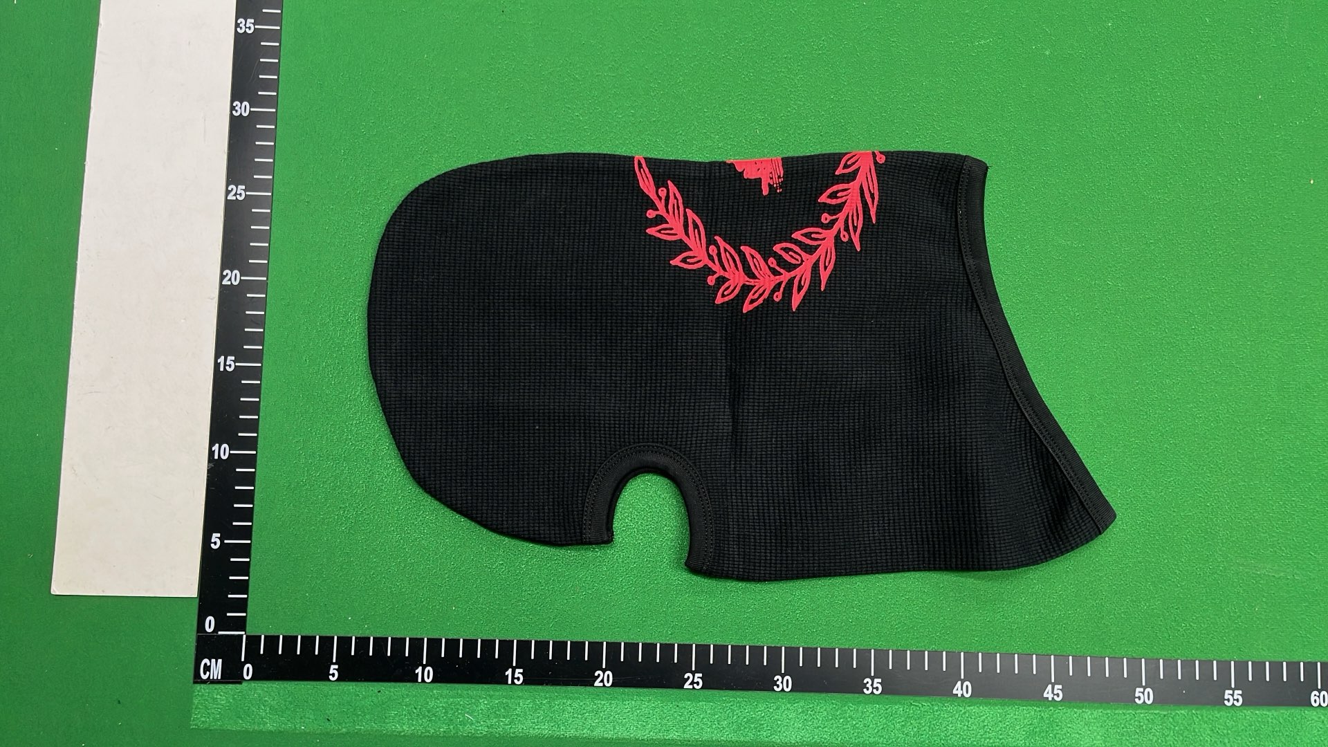 Black Balaclava with Red Graphic Design