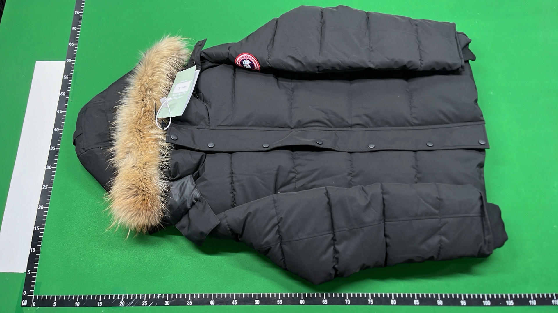 Canada Goose Black Down Jacket with Fur Trim Hood