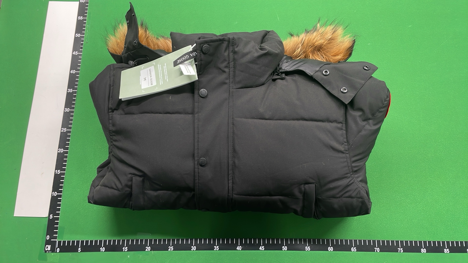 Canada Goose Black Down Jacket with Fur Trim Hood