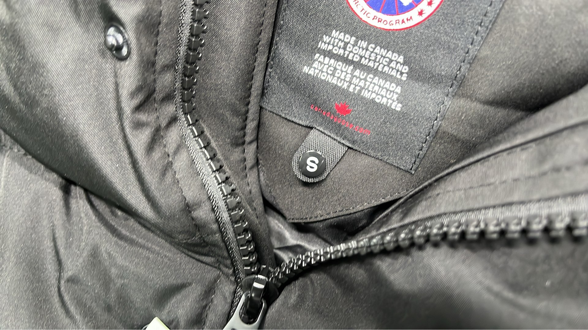 Canada Goose Black Down Jacket with Fur Trim Hood
