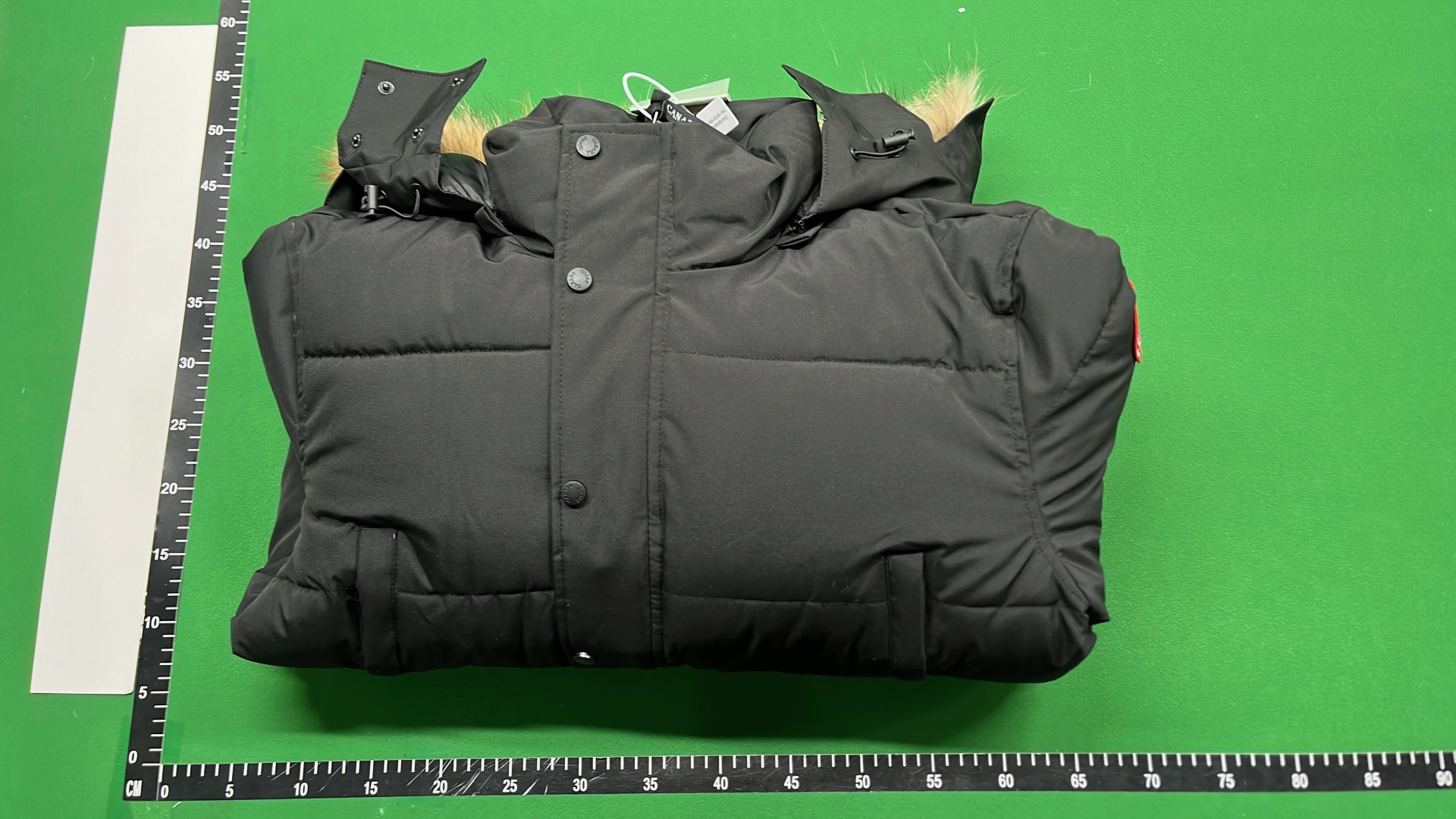Canada Goose Black Down Jacket with Fur Trim Hood
