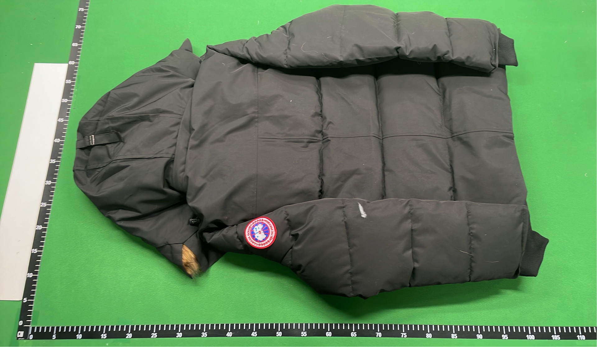 Canada Goose Black Down Jacket with Fur Trim Hood