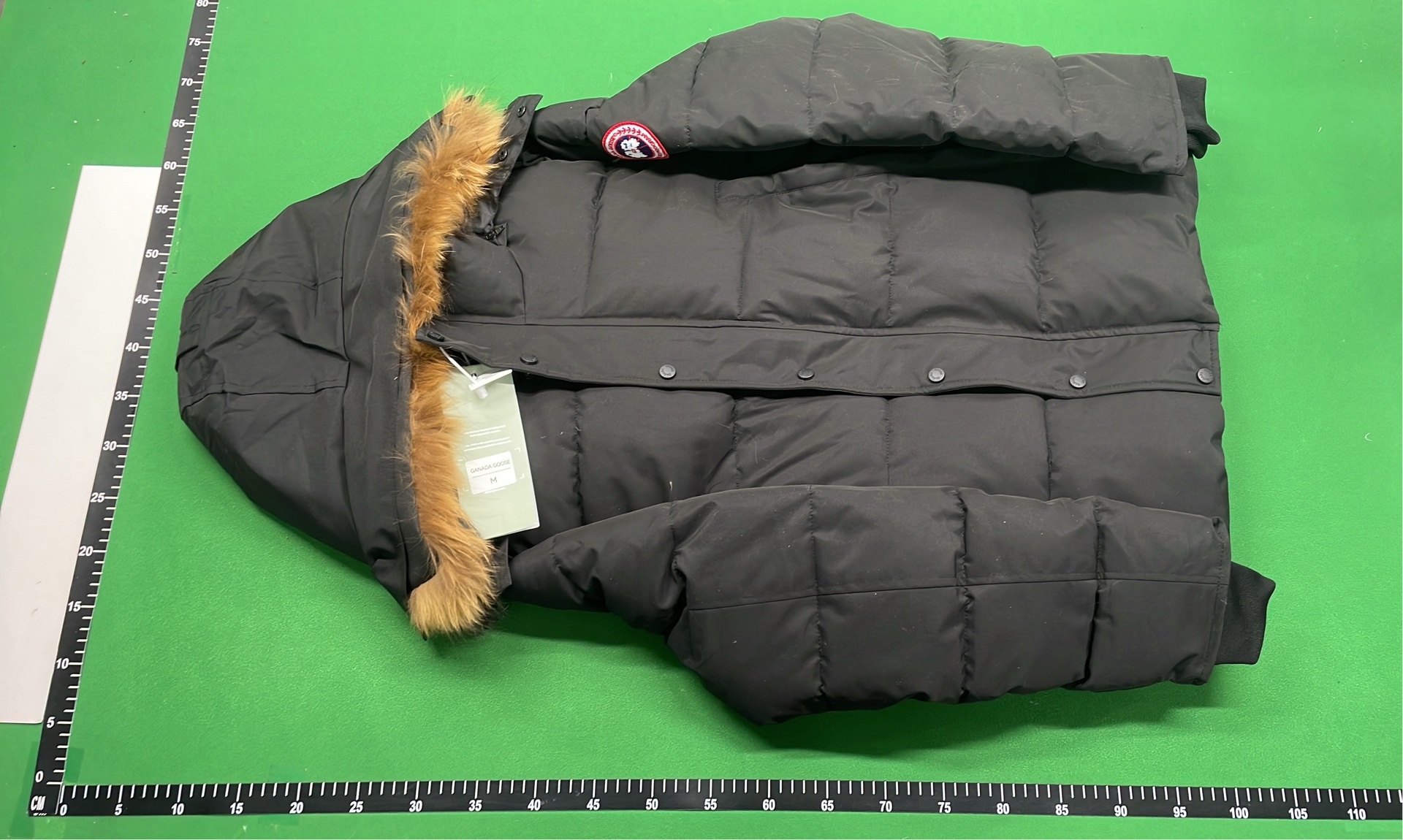 Canada Goose Black Down Jacket with Fur Trim Hood