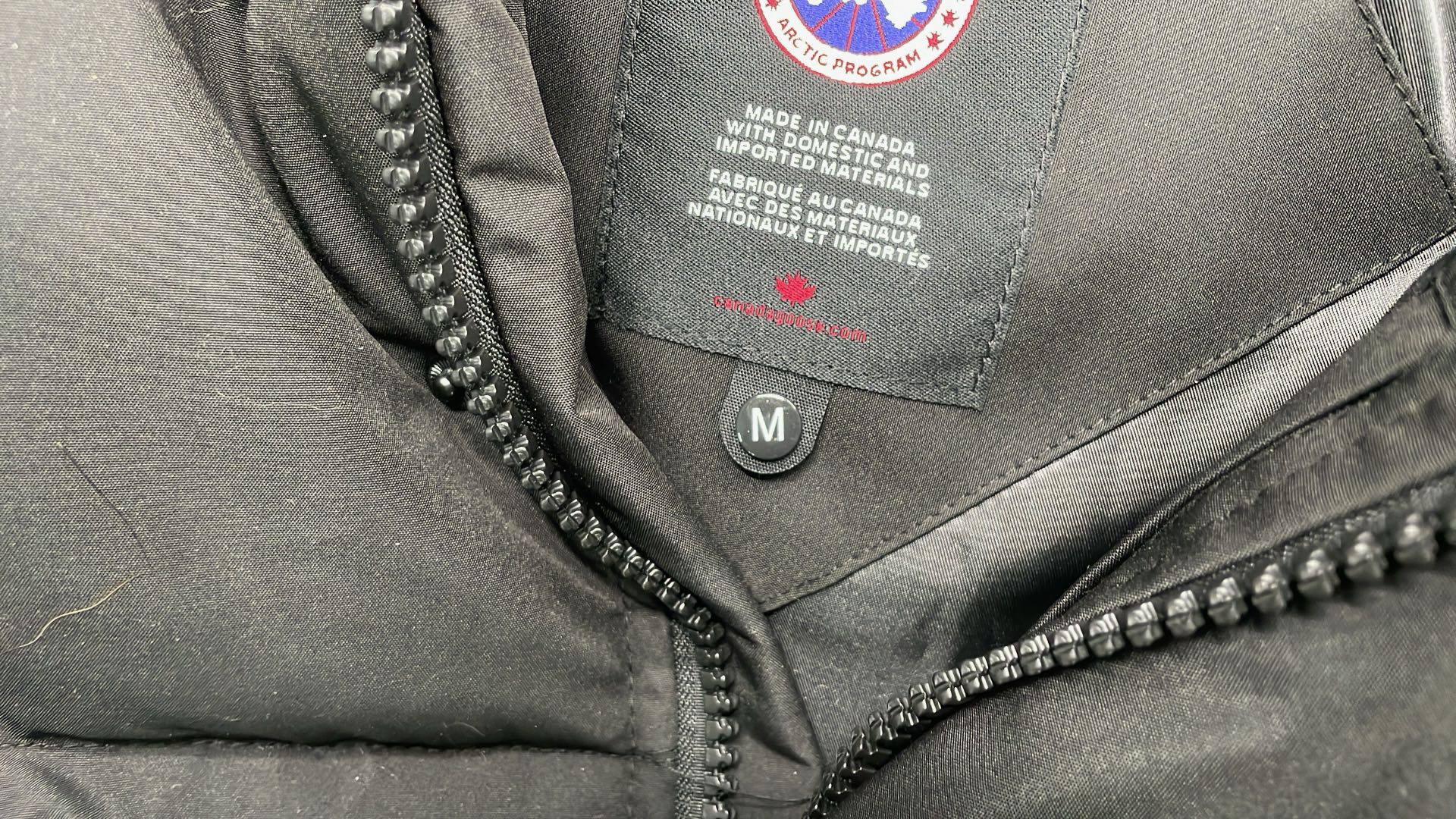 Canada Goose Black Down Jacket with Fur Trim Hood