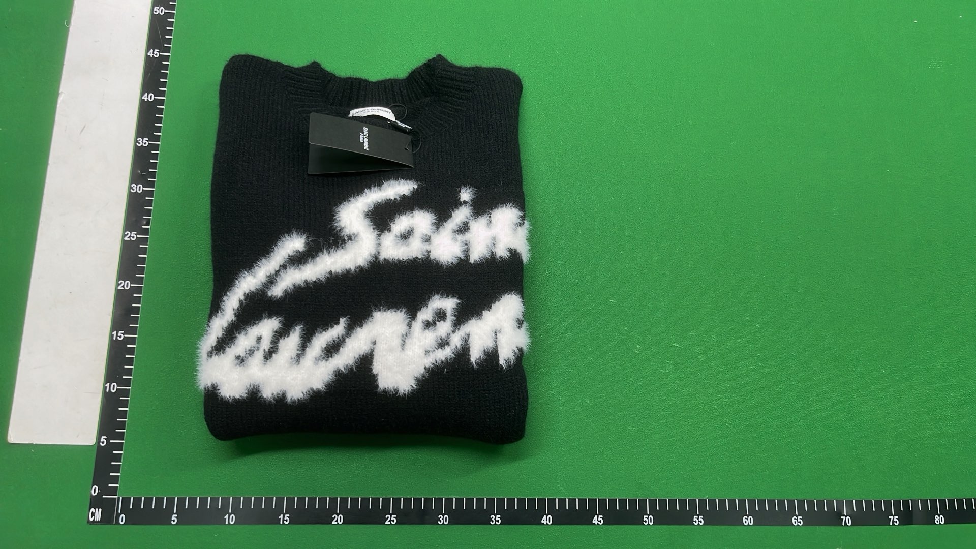 Saint Laurent Black Knit Sweater with Logo