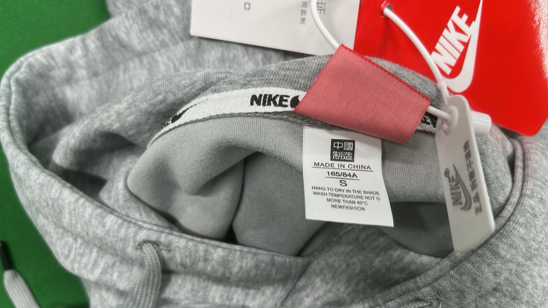 Nike Grey Hoodie Sweatshirt Men's Casual Sportswear