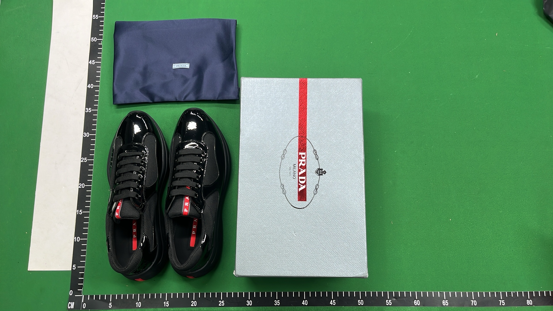 Men's Navy Blue and White Sneakers with Mesh Design