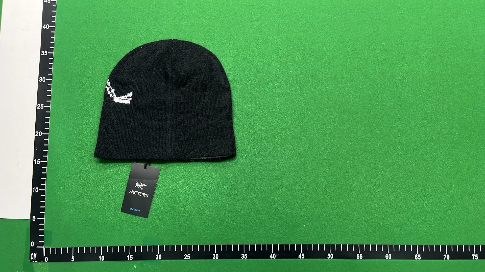 Blue Knit Beanie with White Horse Pattern