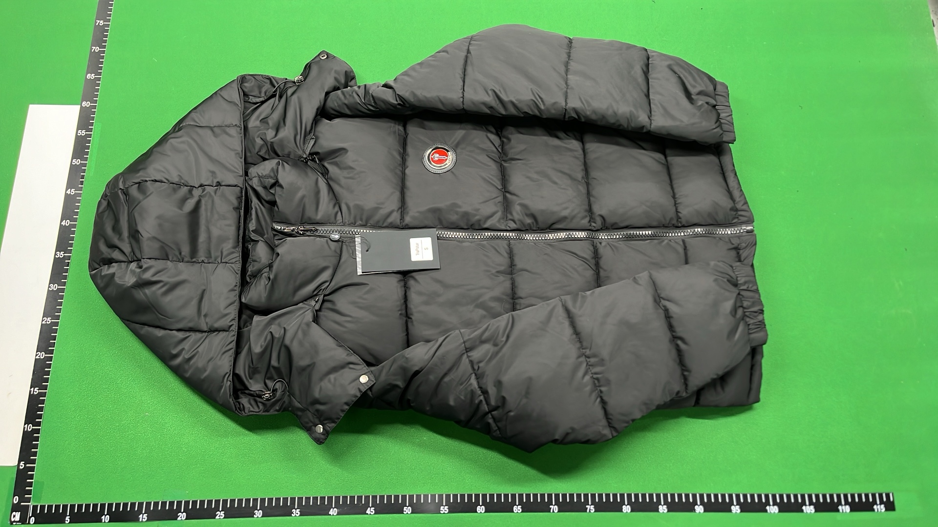 Trapstar Black Hooded Puffer Jacket with Red Logo