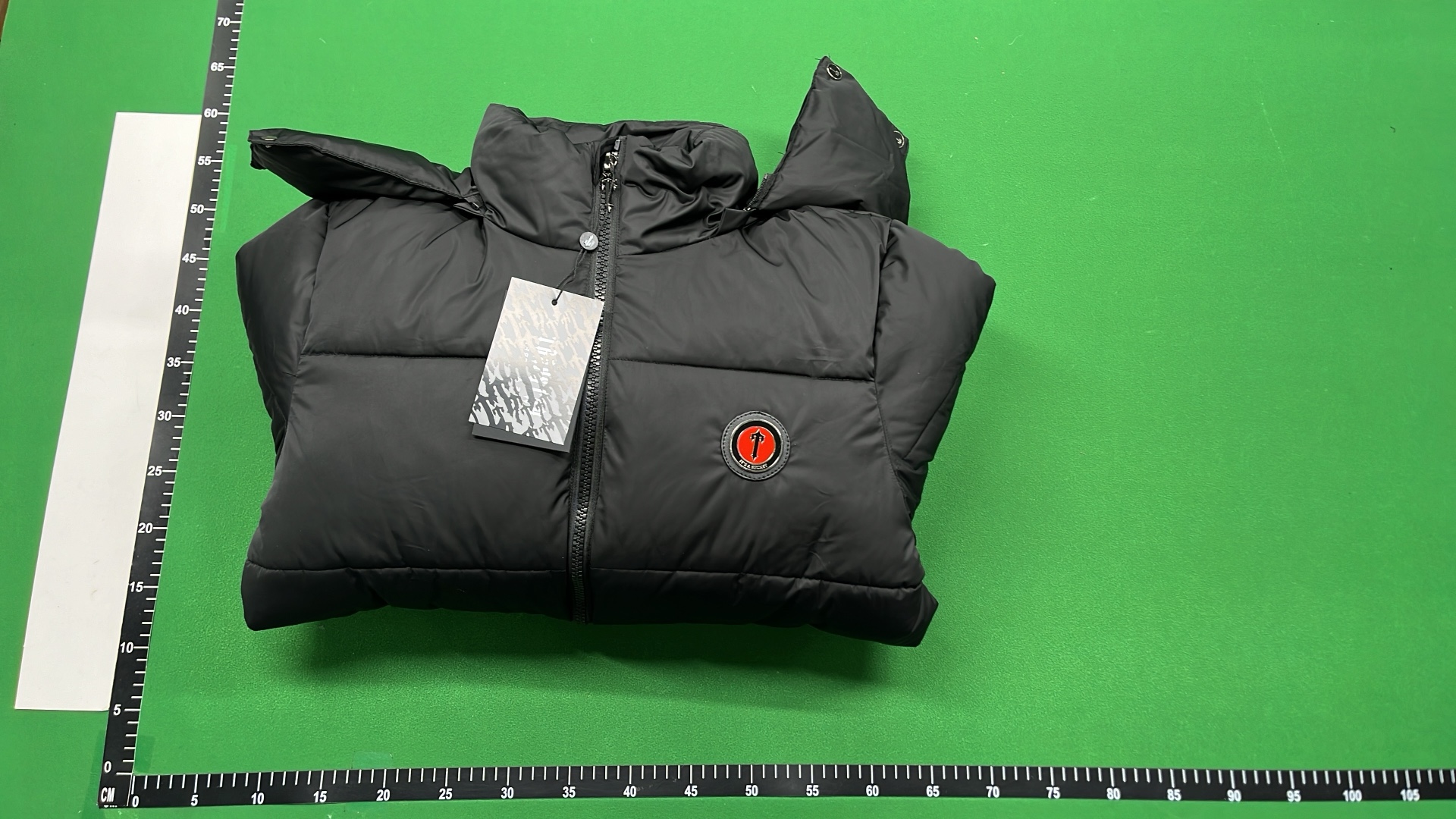 Trapstar Black Hooded Puffer Jacket with Red Logo