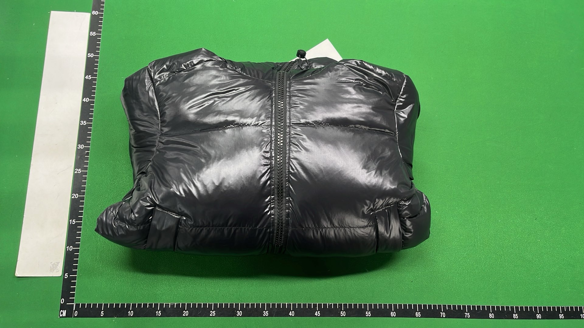 Black Moncler Down Jacket with Logo Patch