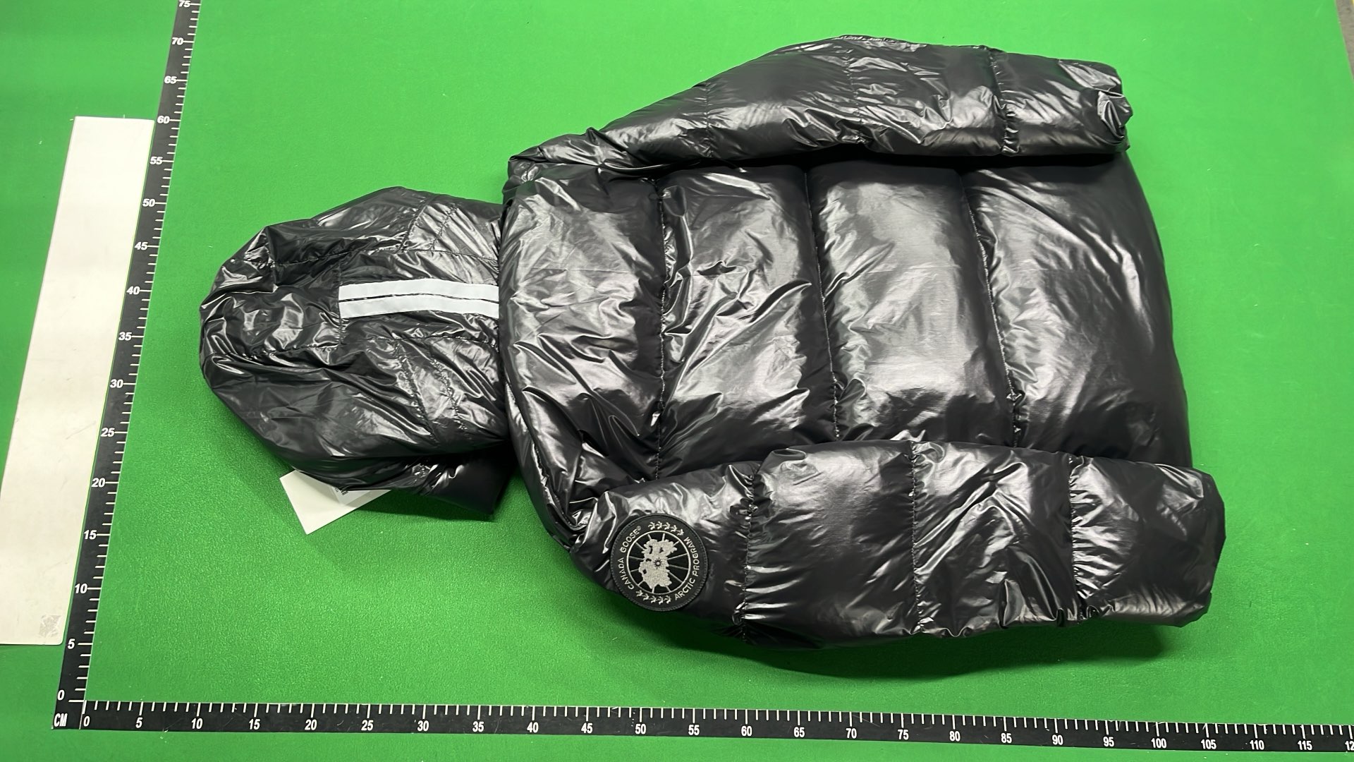 Black Moncler Down Jacket with Logo Patch