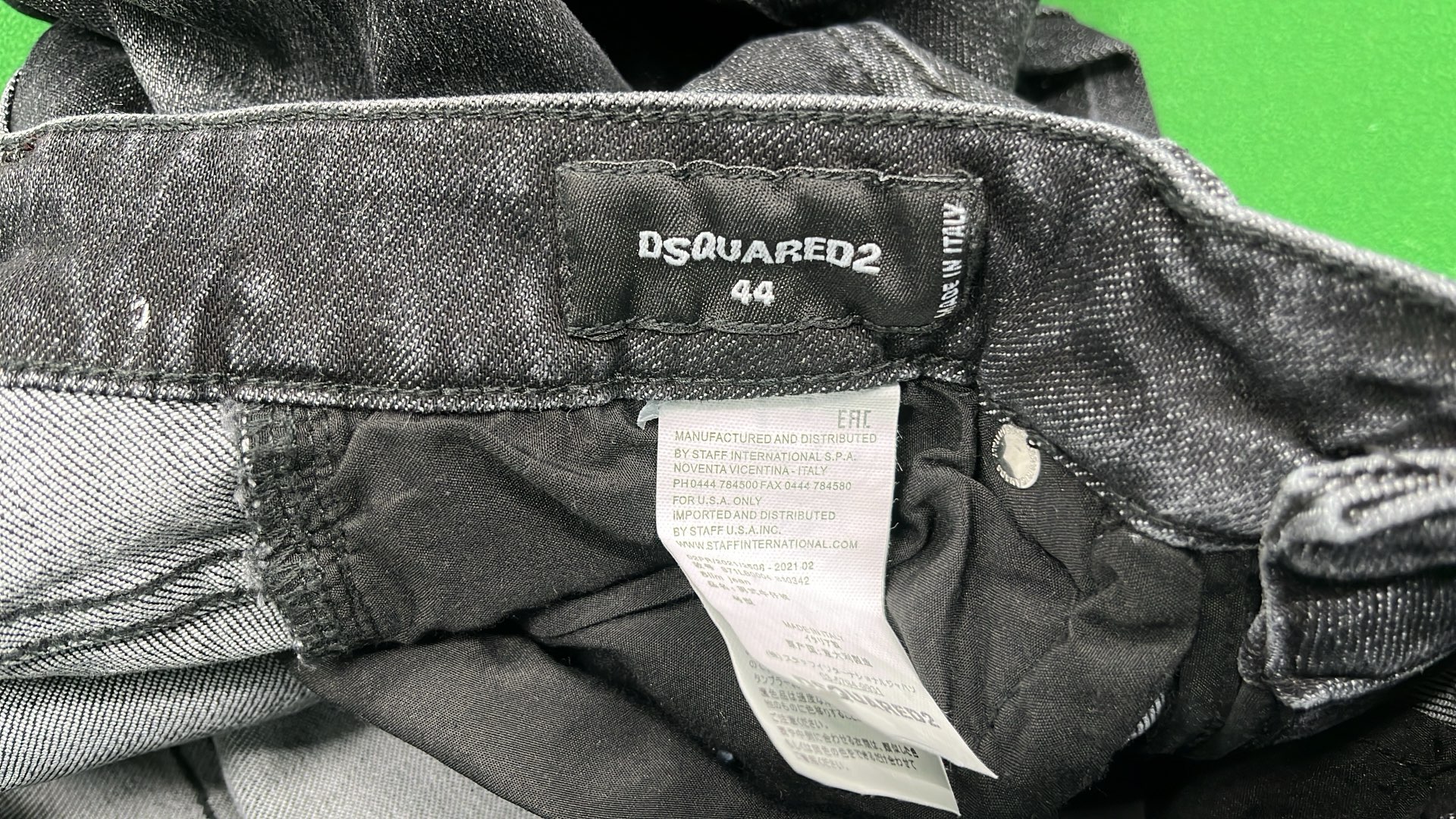 DSQUARED2 ICON Printed Black Jeans for Men