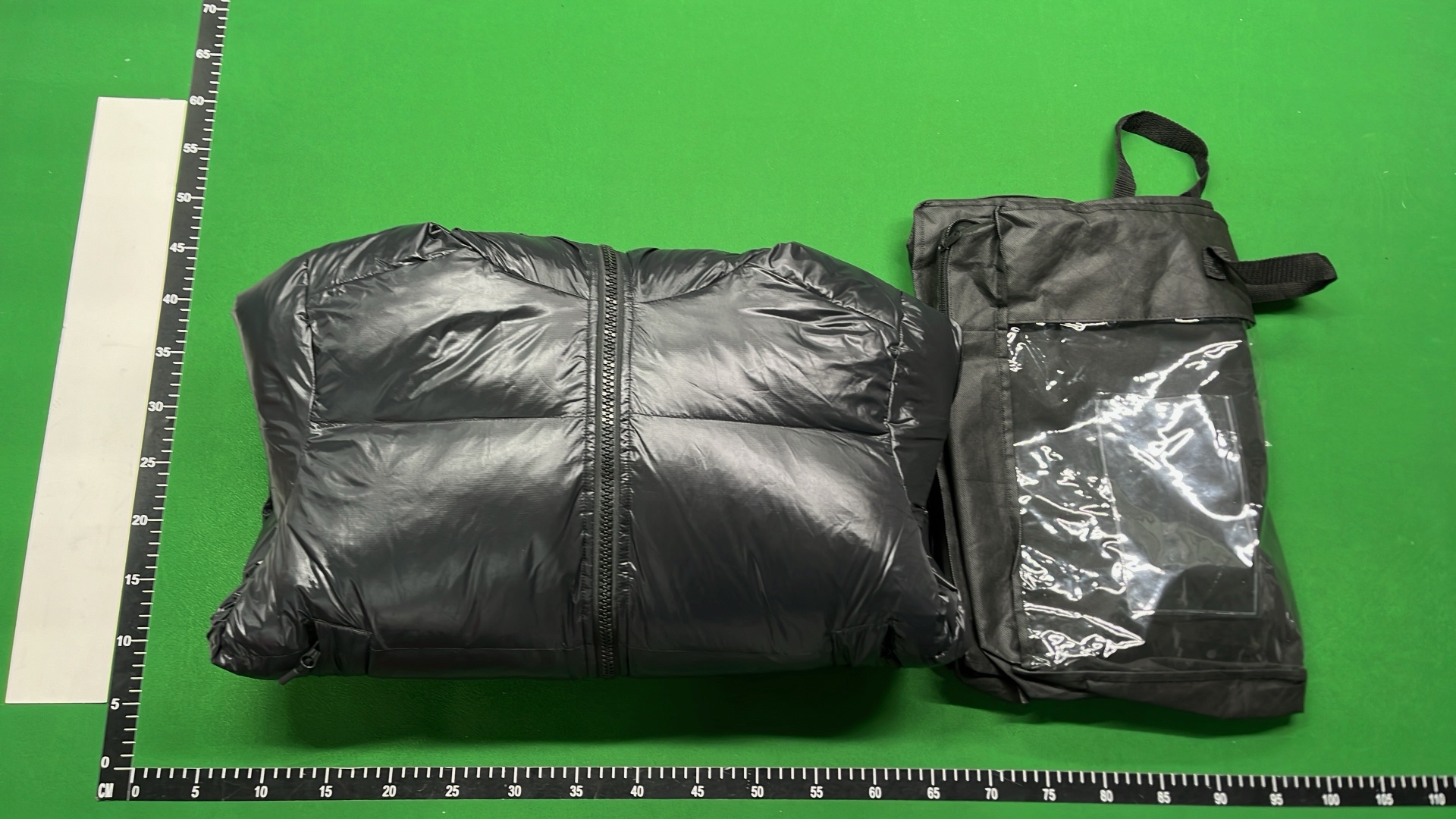 Canada Goose Black Puffer Jacket with Hood and Logo Patch
