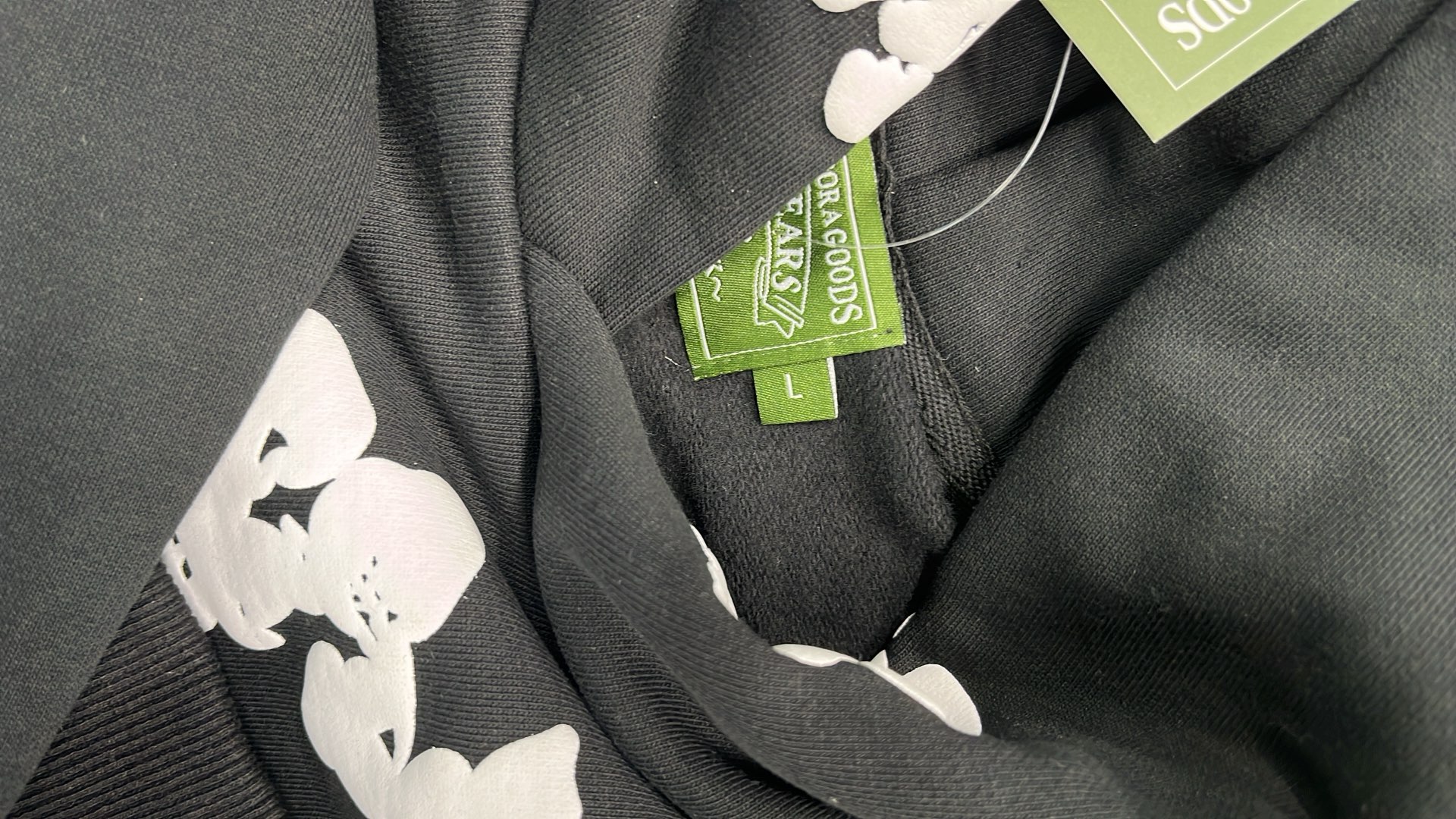 Off-White Floral Hoodie Set - Black and Blue