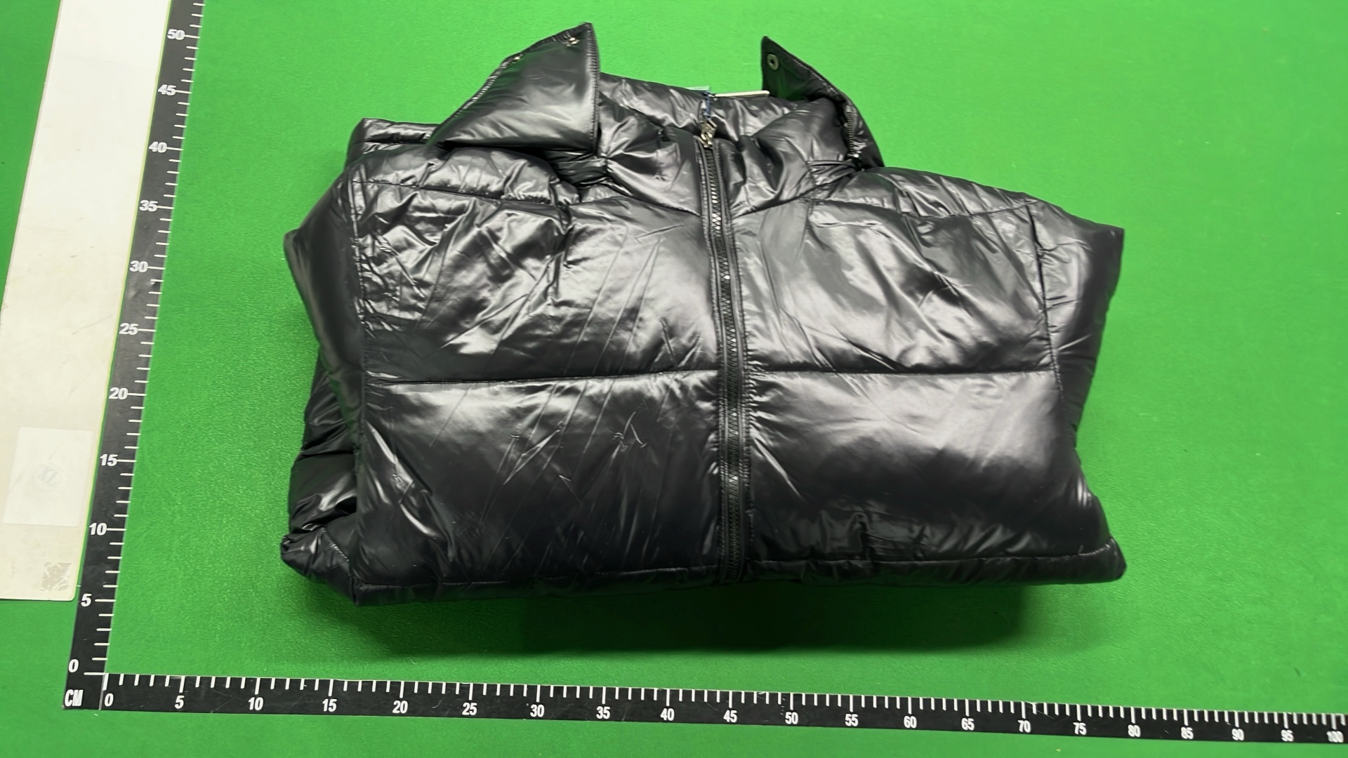 Moncler Black Puffer Jacket with Hood and Red-White Stripe