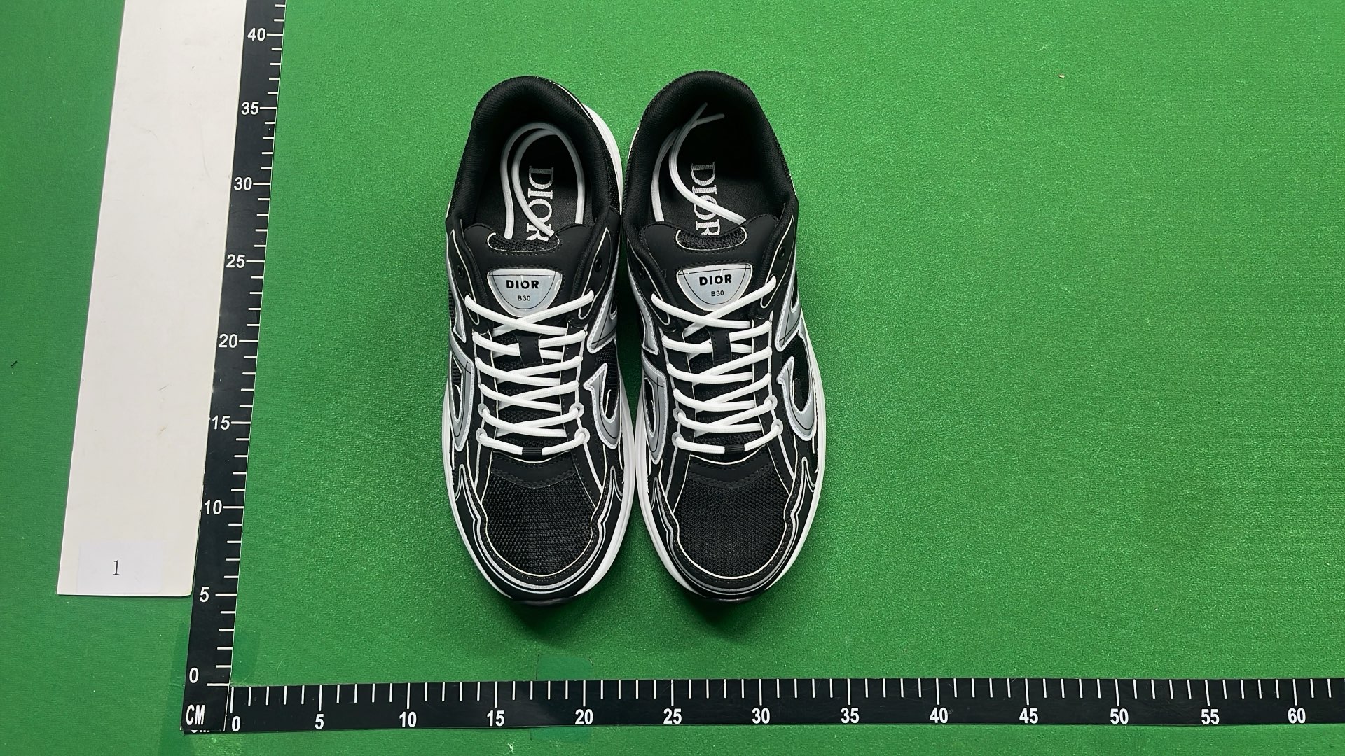 Dior Men's Sneakers - Black, White, Orange & Blue Athletic Shoes