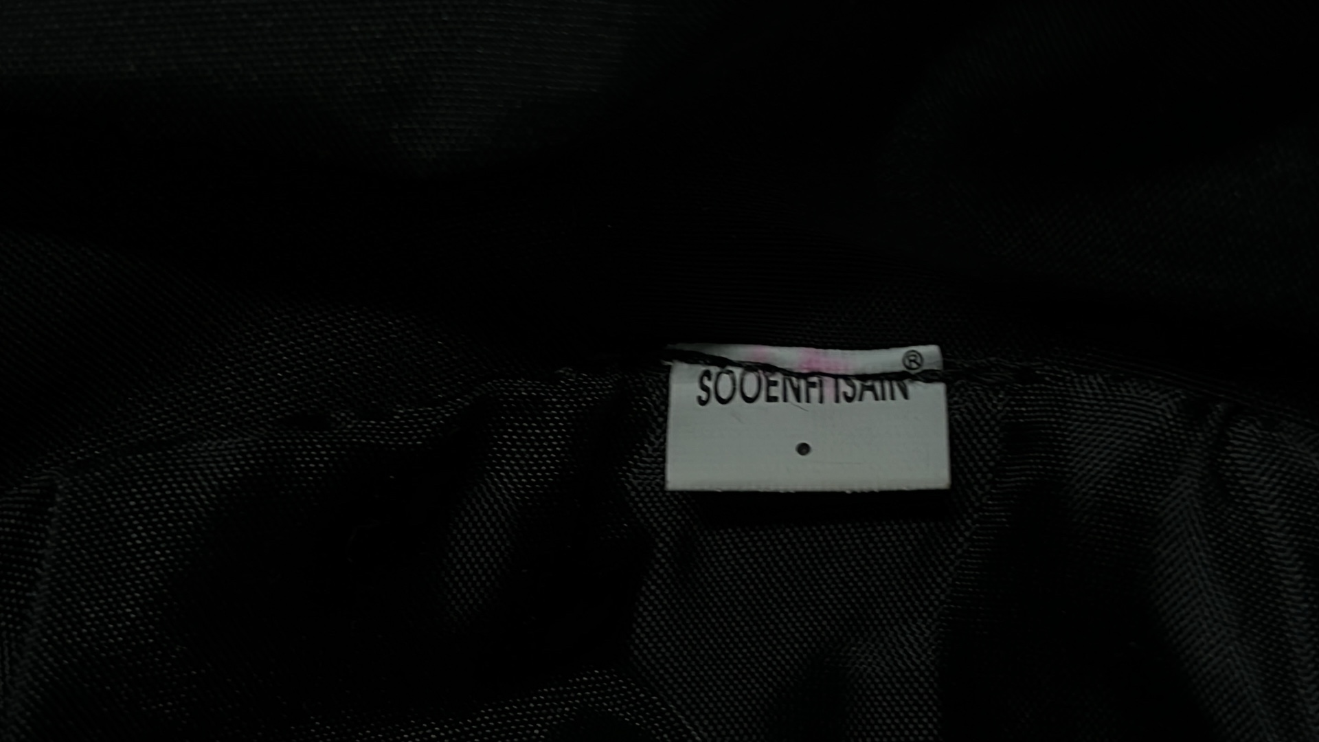 Black Hooded Jacket with Green Logo Patch