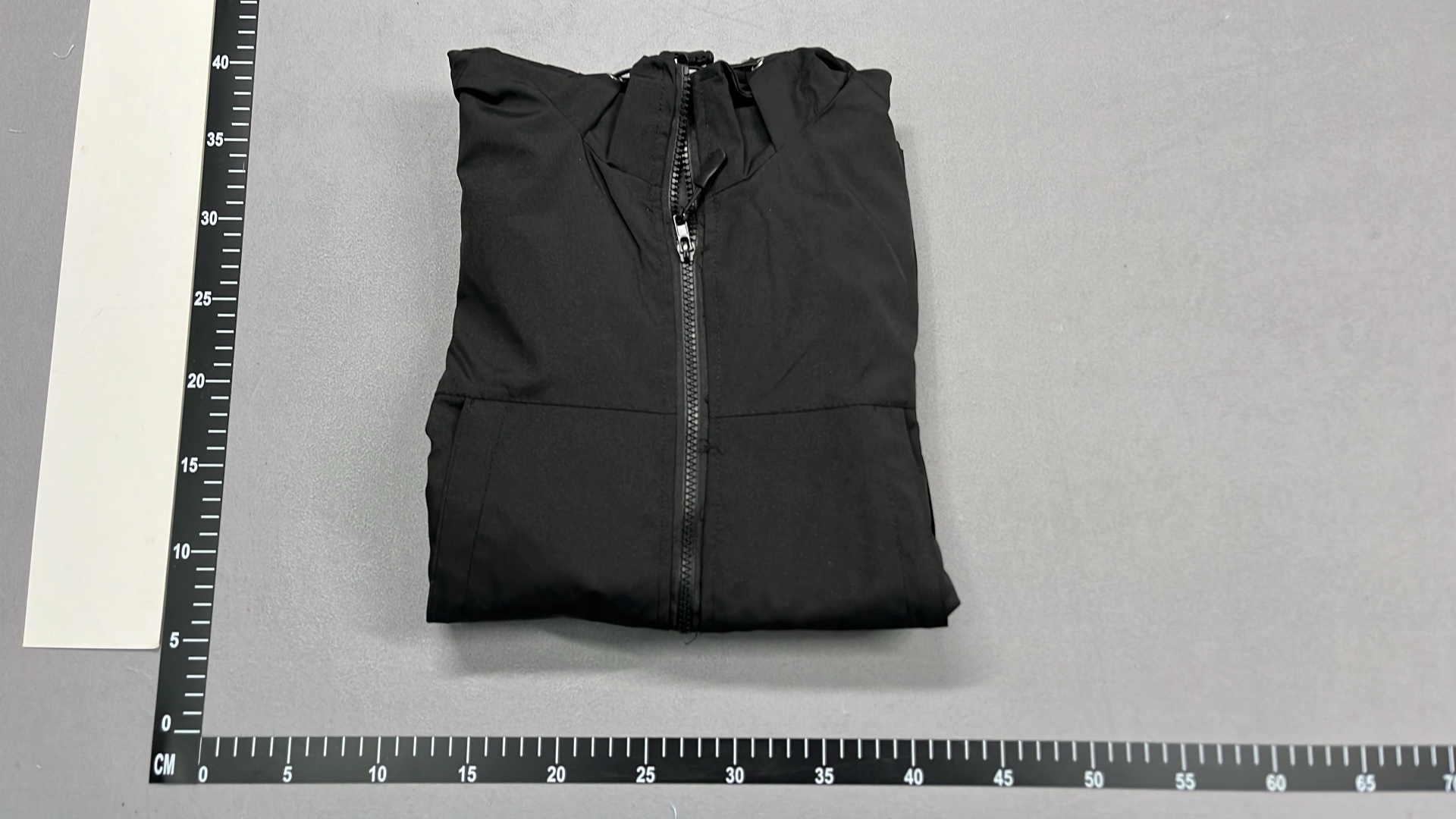 Black Hooded Jacket with Green Logo Patch