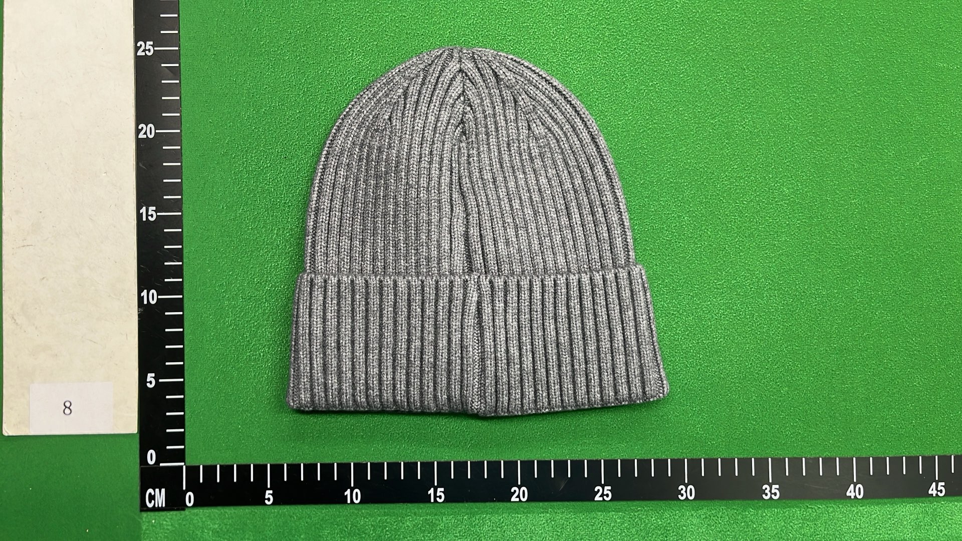 Moncler Black Ribbed Beanie Hat with Logo Patch