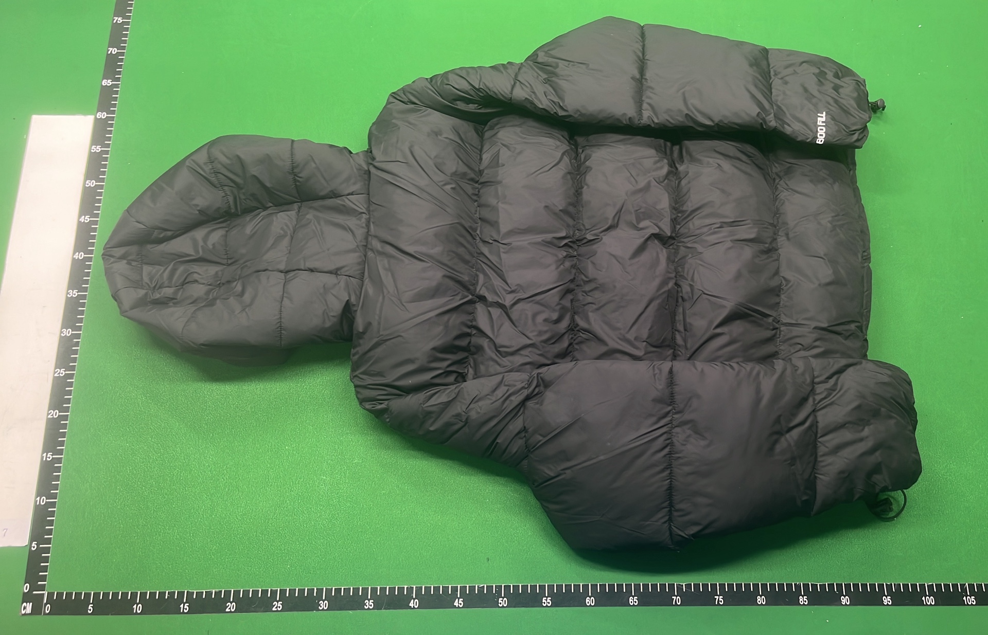 Stussy Black Puffer Jacket with Hood and Logo