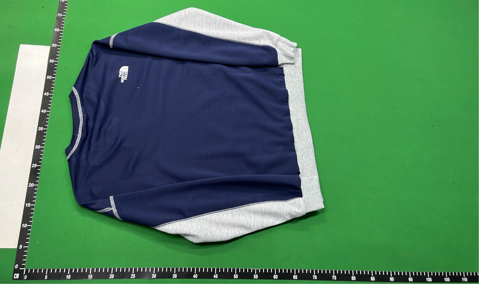 The North Face Blue and Gray Color-Block Crewneck Sweatshirt
