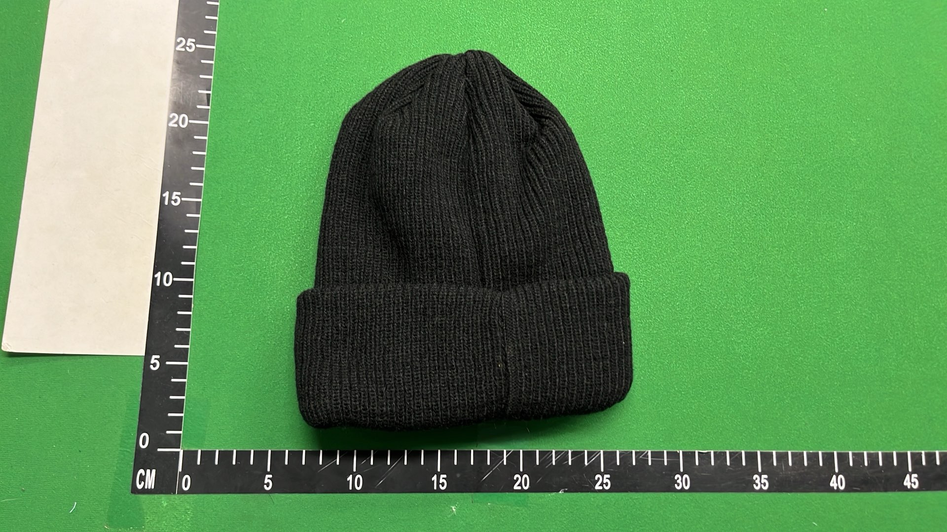 Green Ribbed Knit Beanie with Polo Player Logo