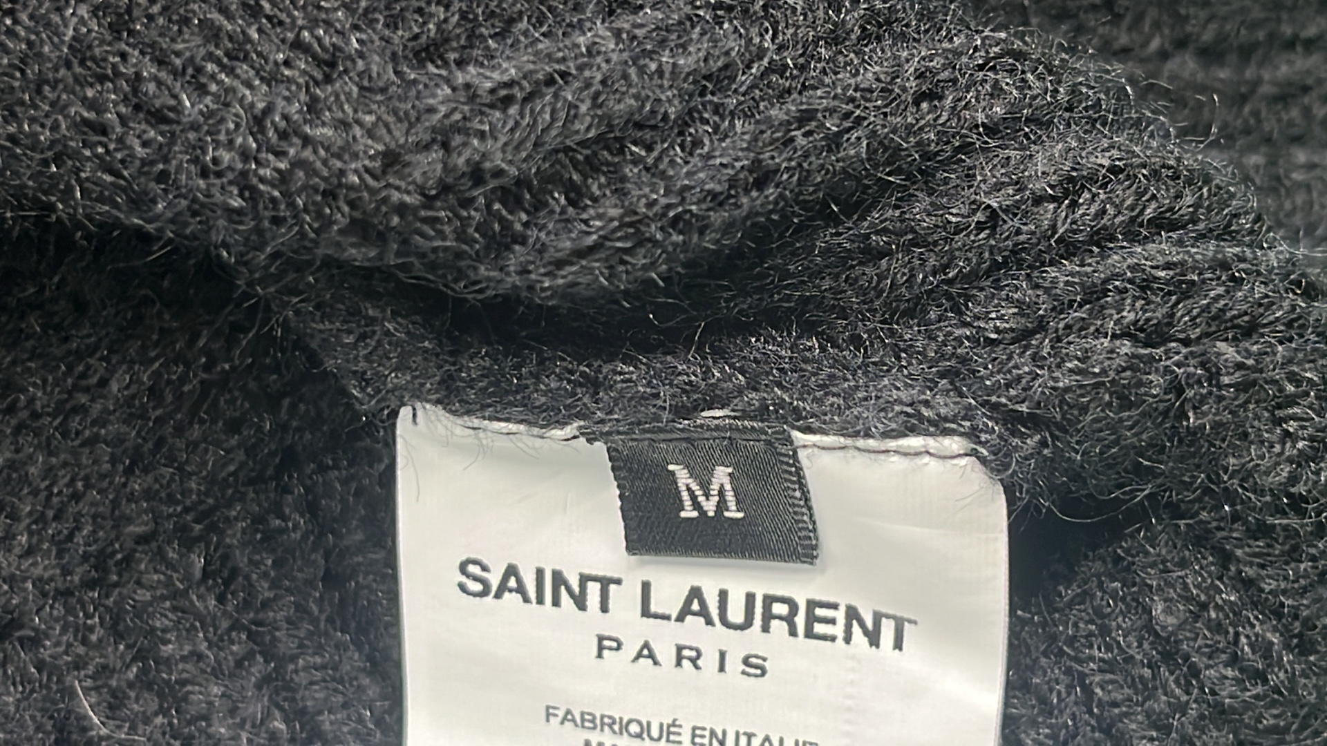 Saint Laurent Black Knit Sweater with Logo