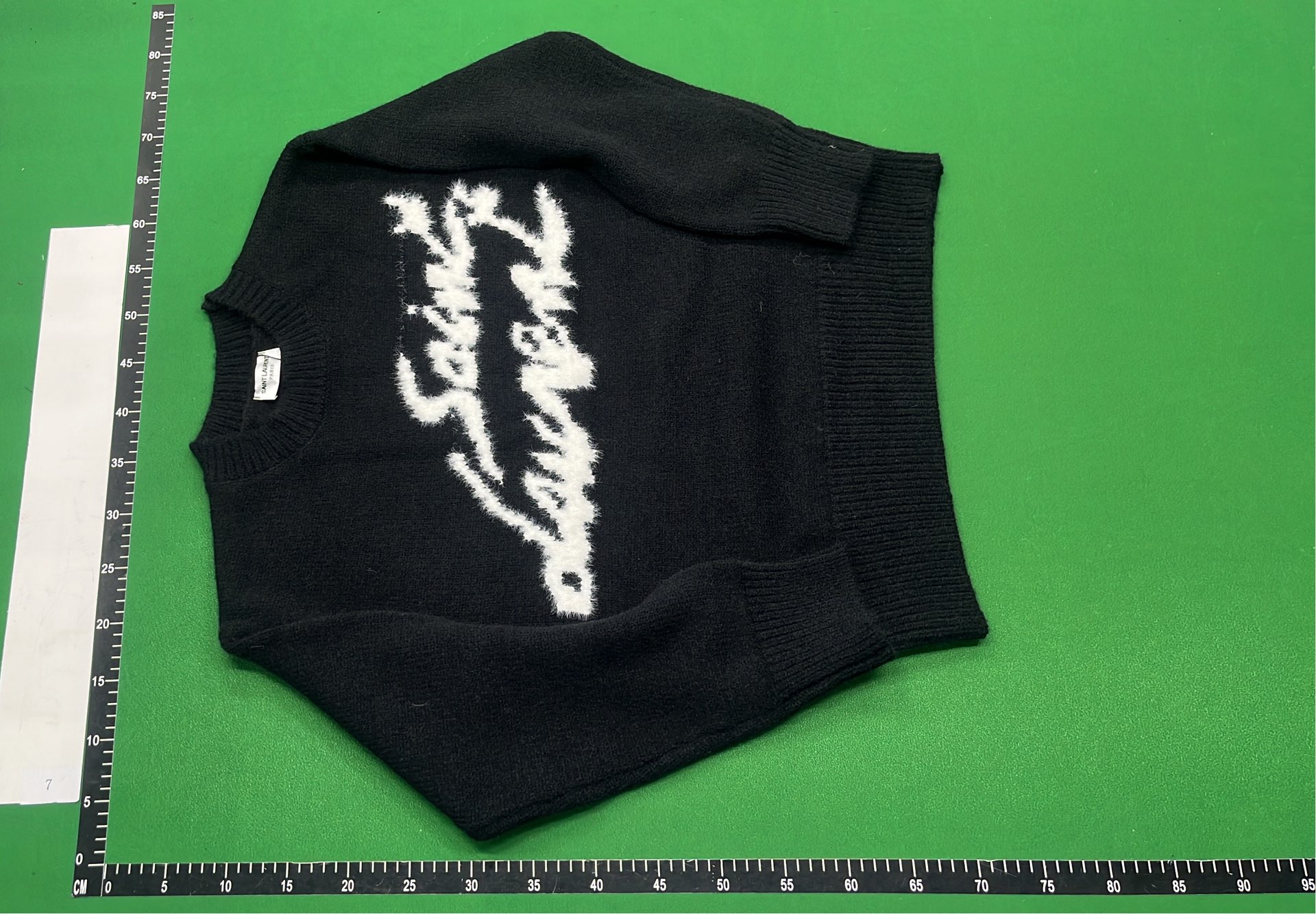 Saint Laurent Black Knit Sweater with Logo