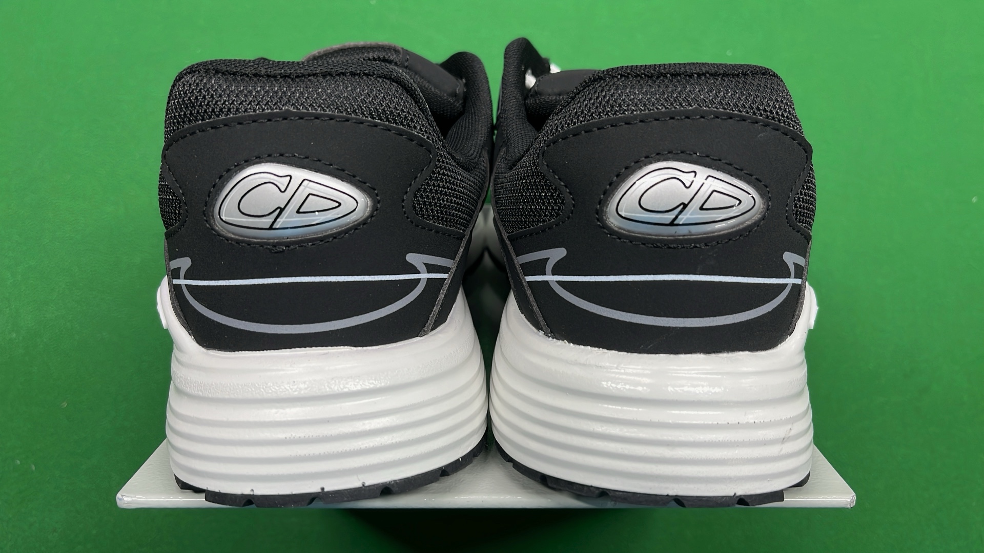 Dior Men's Gray Mesh Sneakers with Logo Detailing