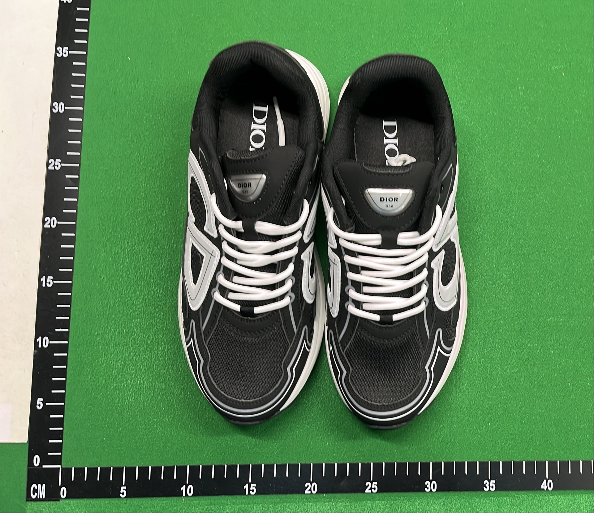 Dior Men's Gray Mesh Sneakers with Logo Detailing