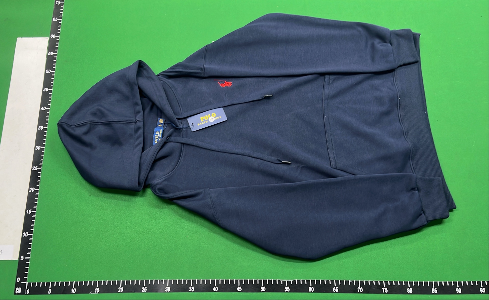 Black Full-Zip Hoodie with Pony Logo
