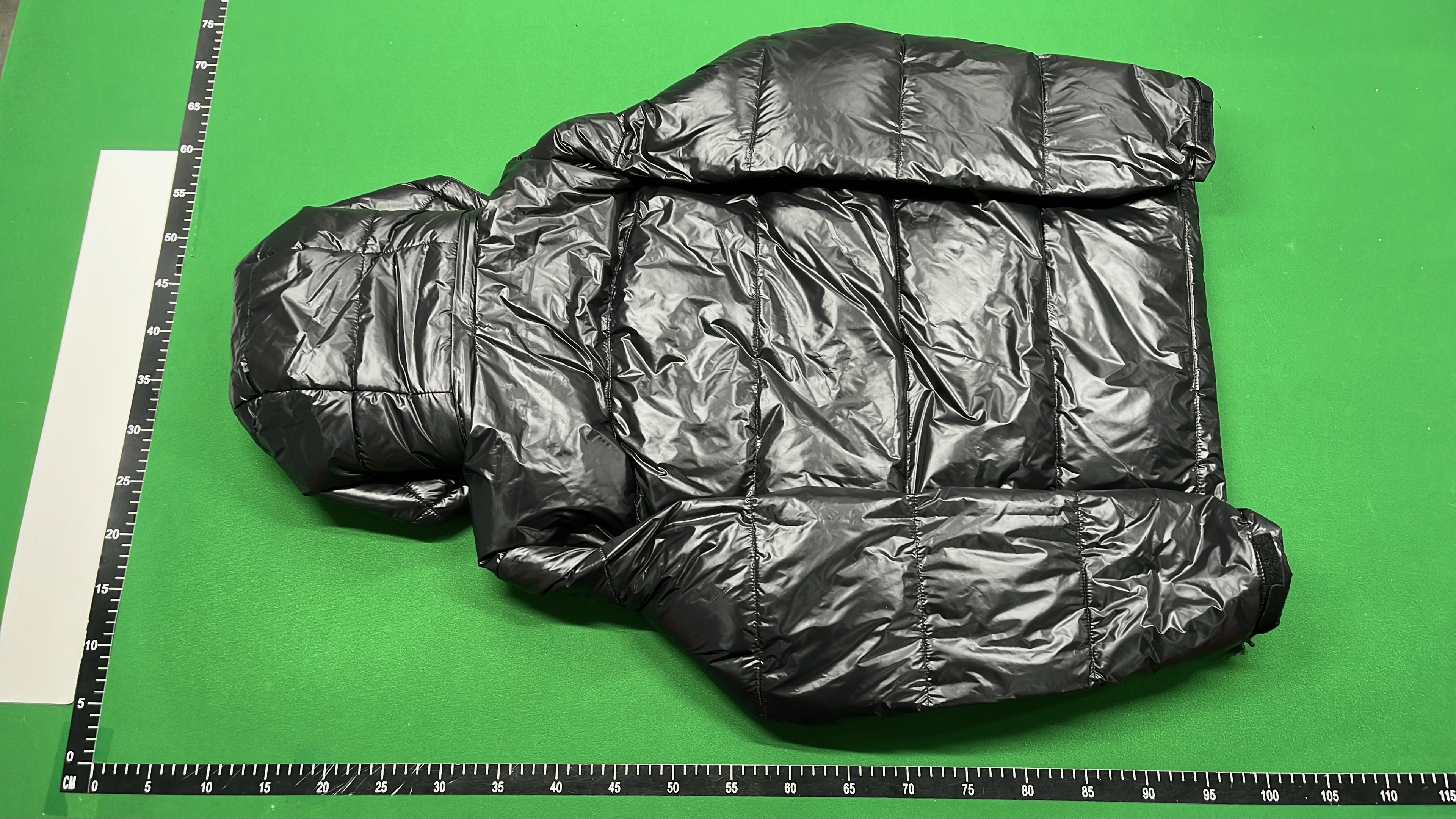 Men's Navy Blue Puffer Jacket with Hood and Logo