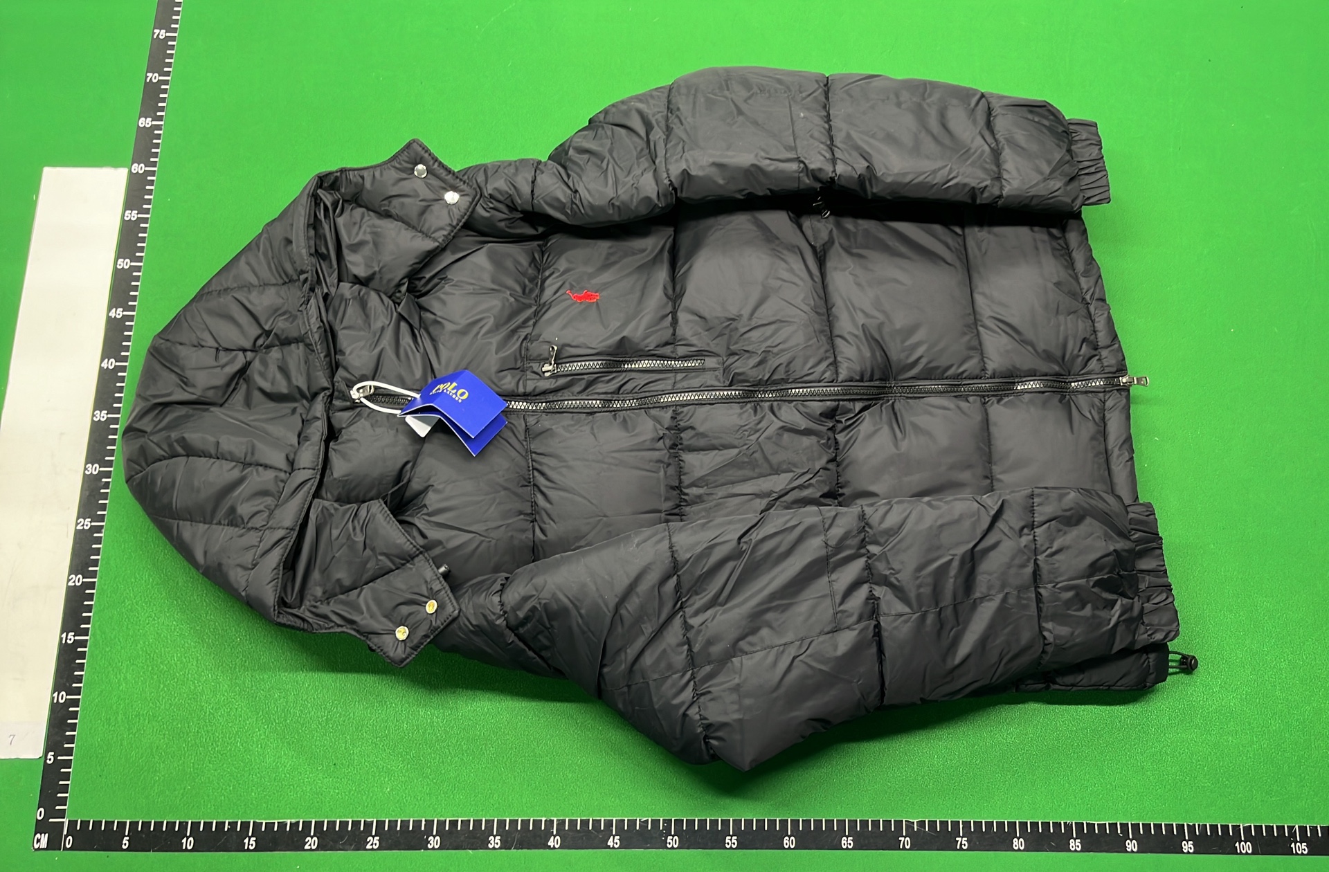 Moncler Black Puffer Jacket with Logo Patch