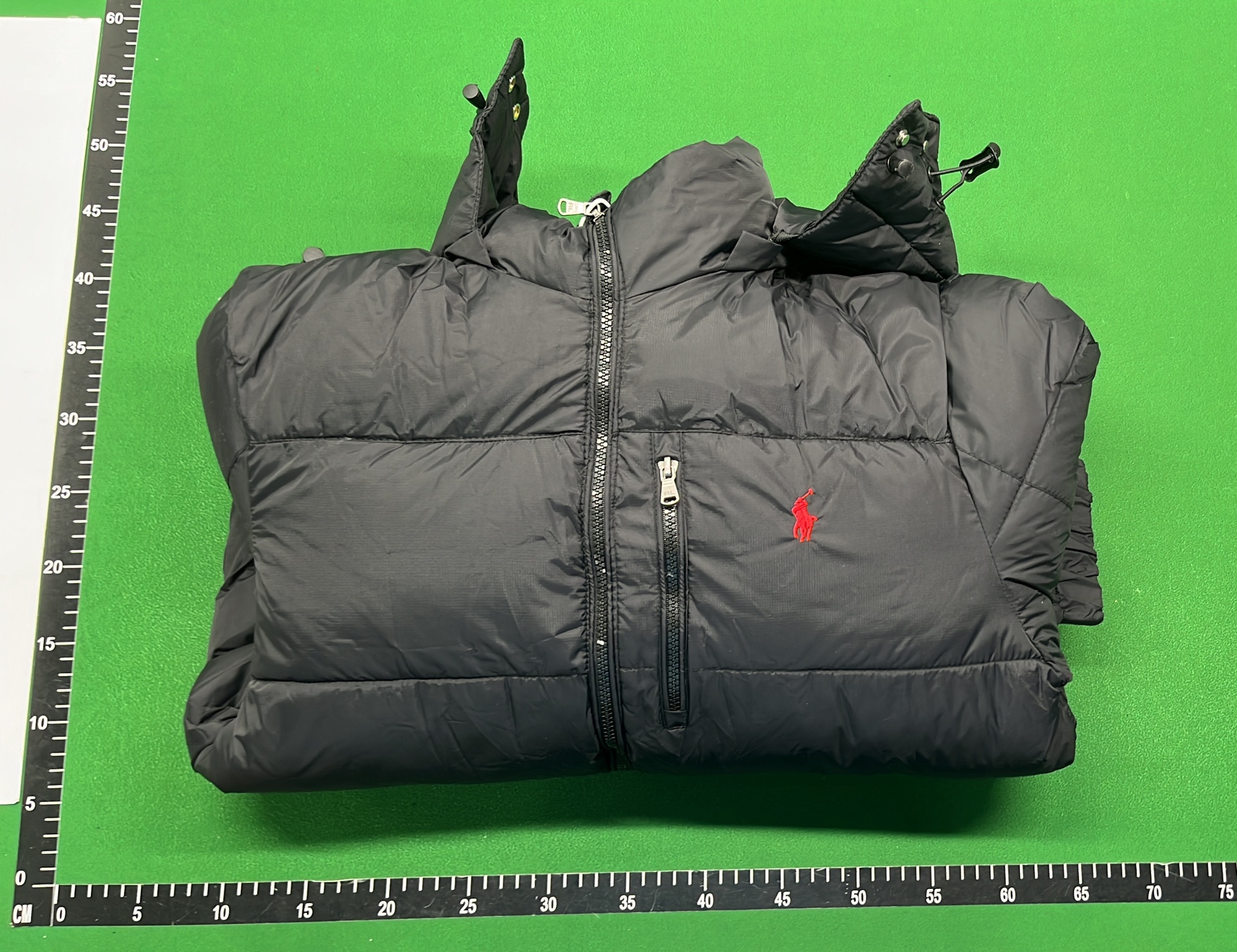 Moncler Black Puffer Jacket with Logo Patch
