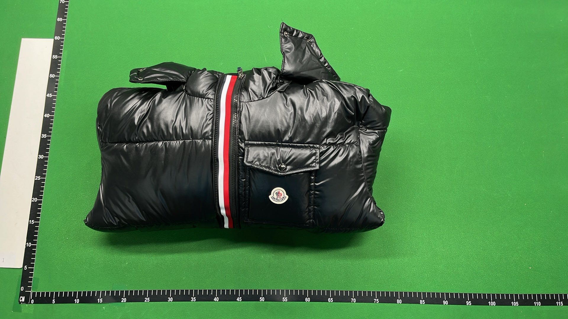 Black Quilted Down Jacket with Hood for Men