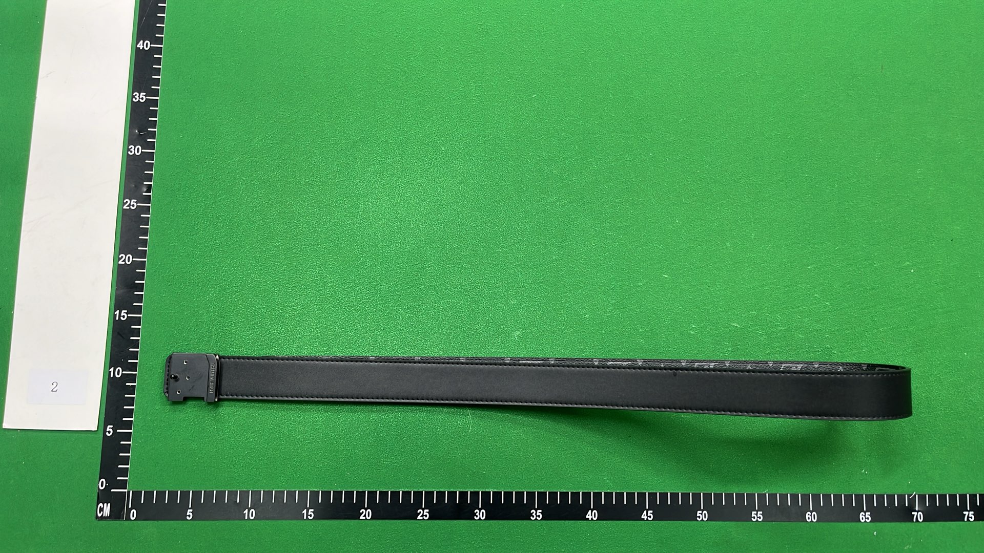 Louis Vuitton LV Monogram Leather Belt with Gold and Silver Buckle