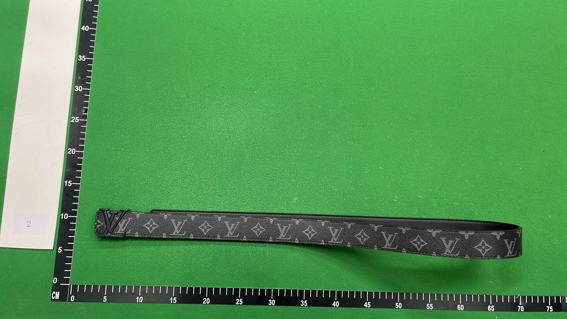 Louis Vuitton LV Monogram Leather Belt with Gold and Silver Buckle