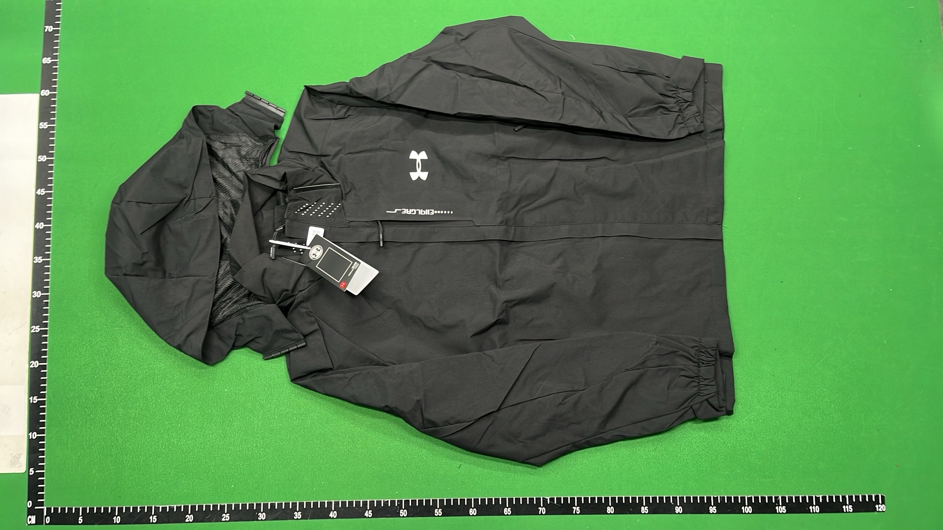Under Armour Men's Black Hooded Jacket with Reflective Logo