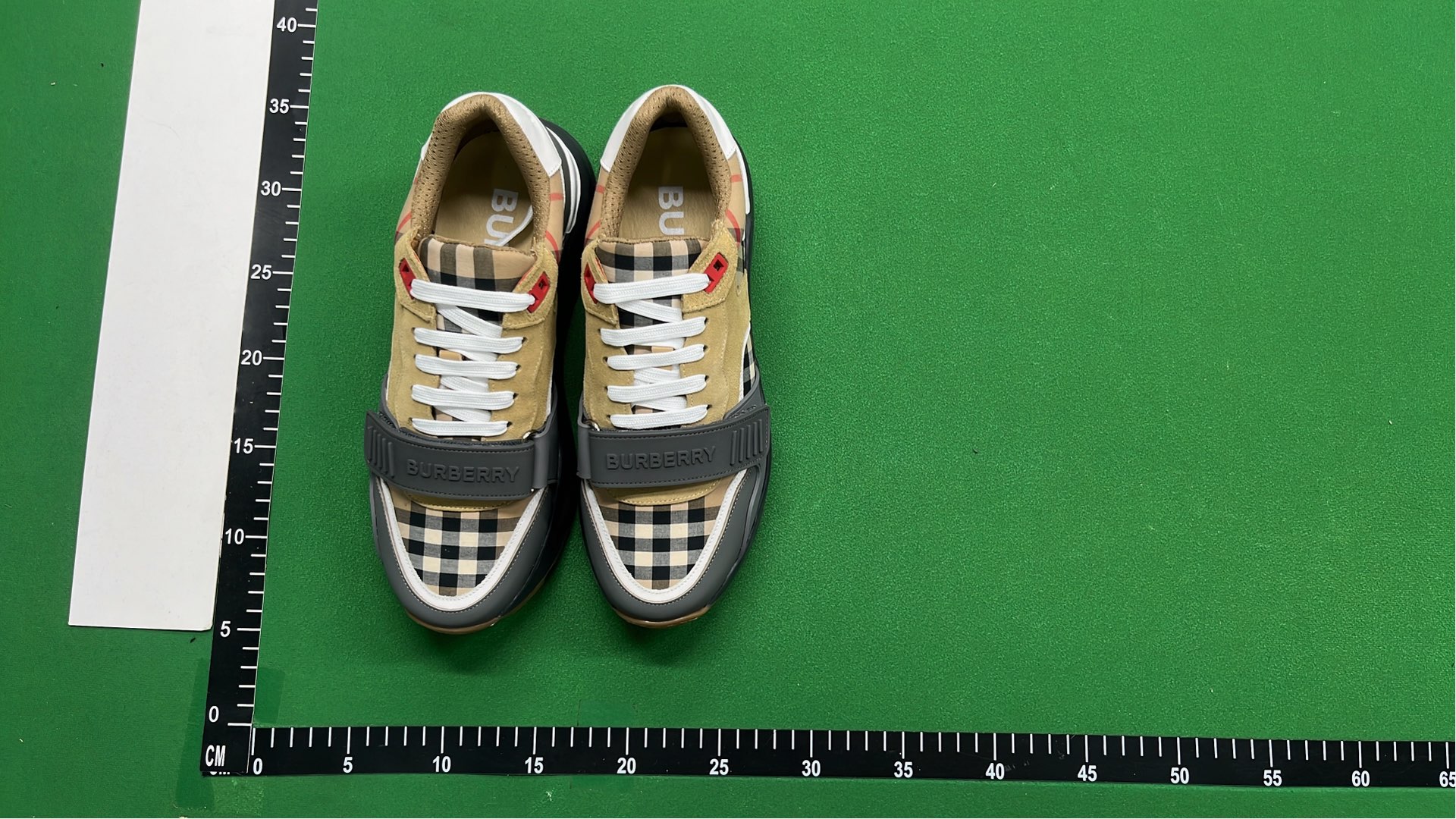 Burberry Check Pattern White Sneakers for Women