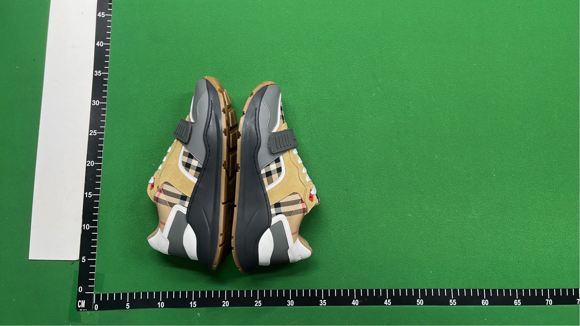 Burberry Check Pattern White Sneakers for Women