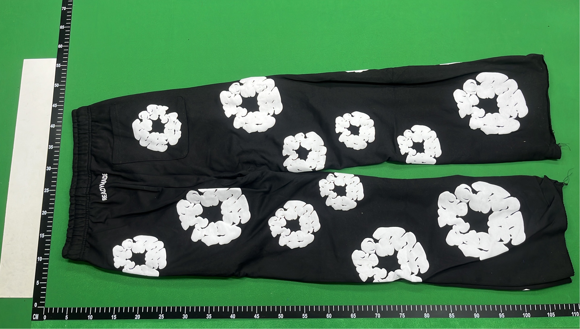 Black and White Floral Print Hoodie & Pants Set for Women