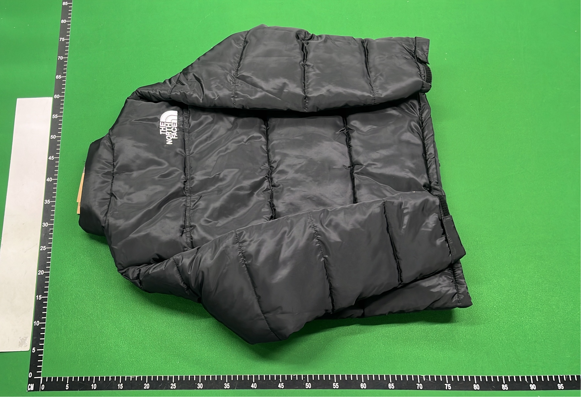 The North Face White Puffer Jacket with Black Hood